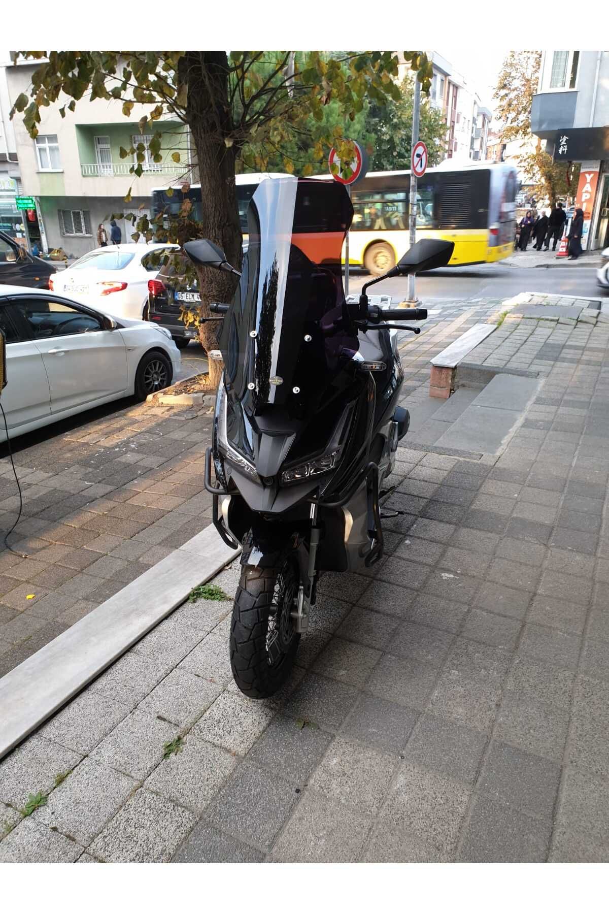 Barossa ADV 125 Siperlik Ön Cam 2025 Model 57cm Siyah Renkli 4mm KISA SPOR CAM