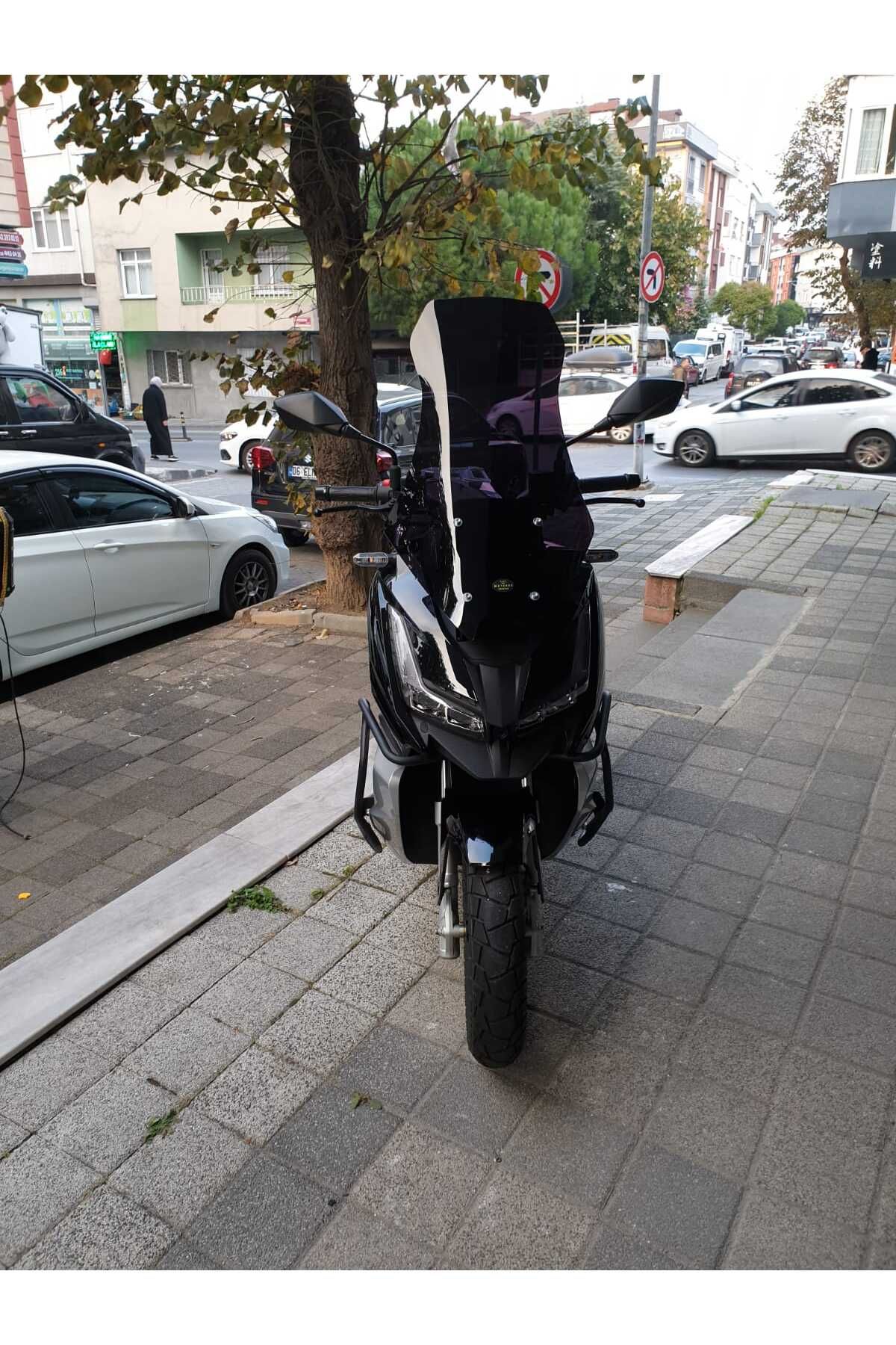 Barossa ADV 125 Siperlik Ön Cam 2025 Model 65cm Siyah Renkli 4mm ORTA BOYLU CAM