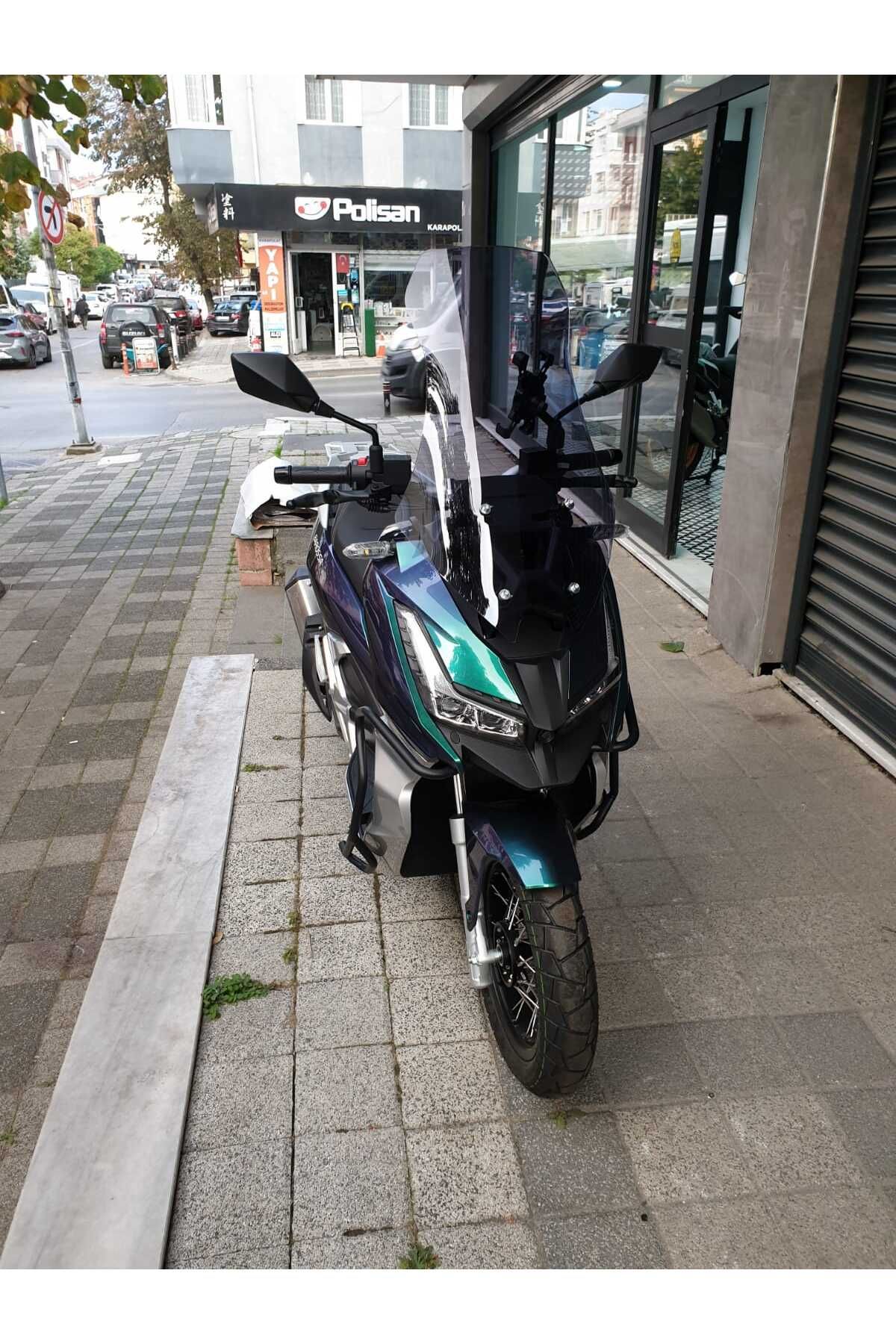 Barossa ADV 127 Siperlik Ön Cam 2025 Model 75cm Açık füme Renkli 4mm UZUN CAM