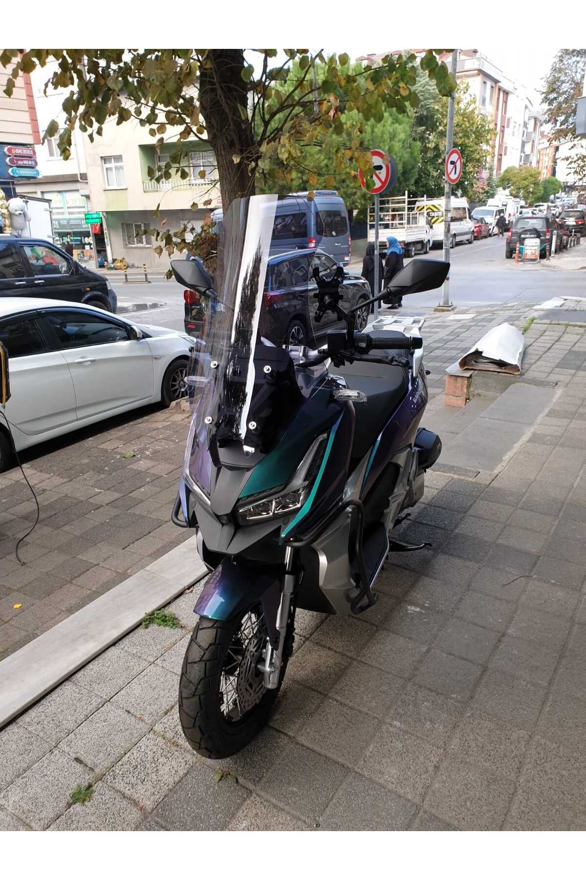 Barossa ADV 127 Siperlik Ön Cam 2025 Model 75cm Açık füme Renkli 4mm UZUN CAM