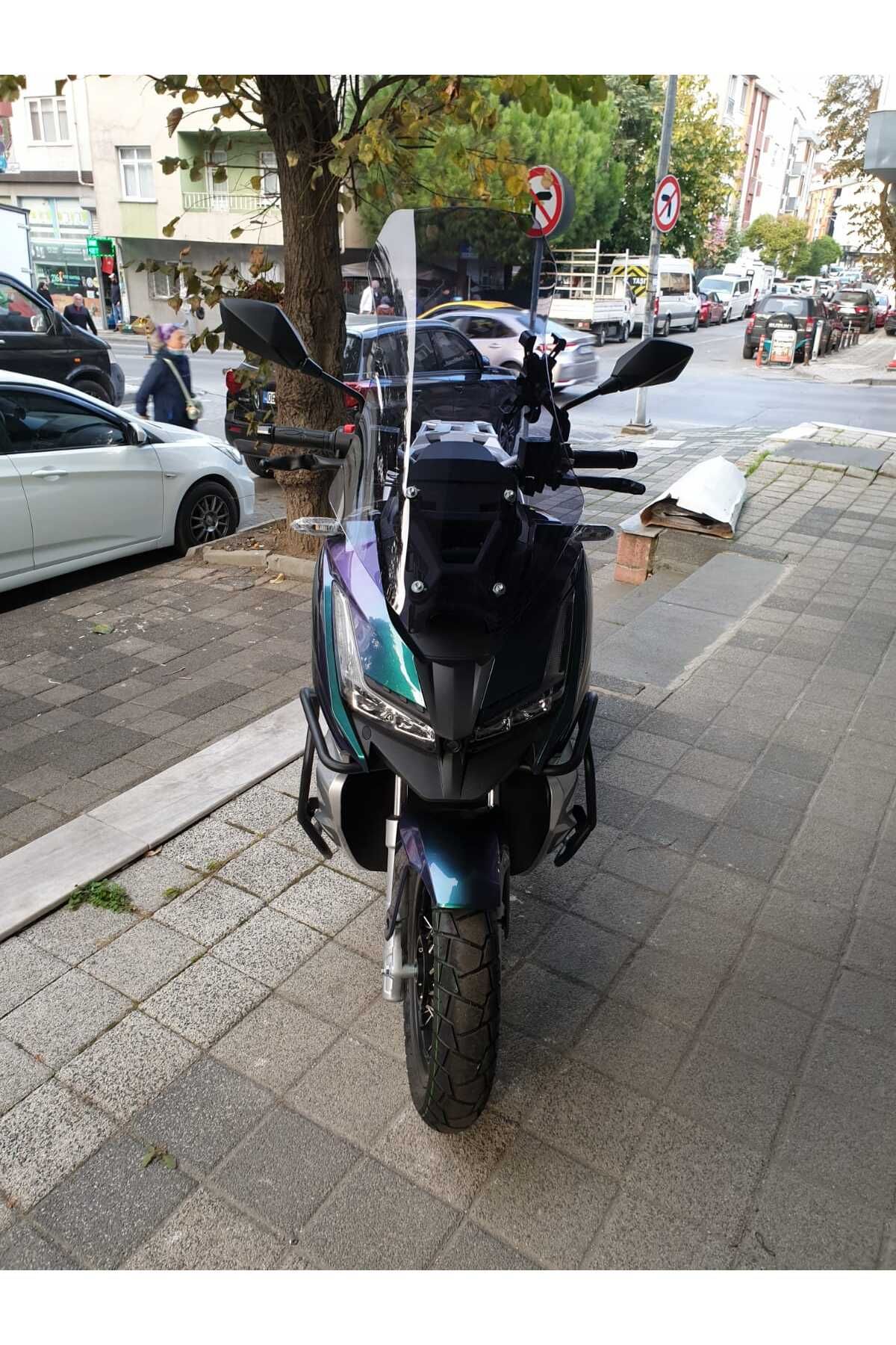 Barossa ADV 127 Siperlik Ön Cam 2025 Model 75cm Açık füme Renkli 4mm UZUN CAM