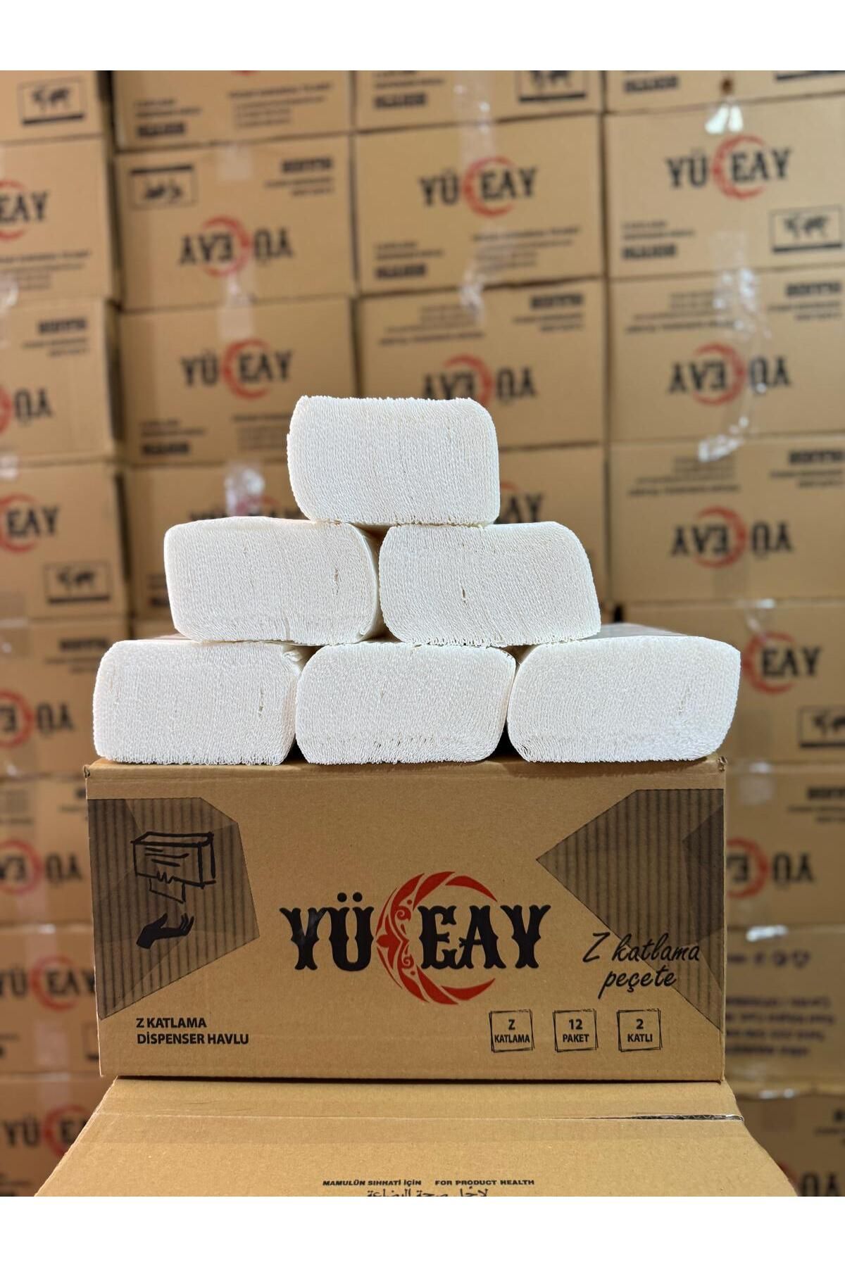 YÜCEAY Z Katlama Dispenser Havlu 100'lü 12 Paket