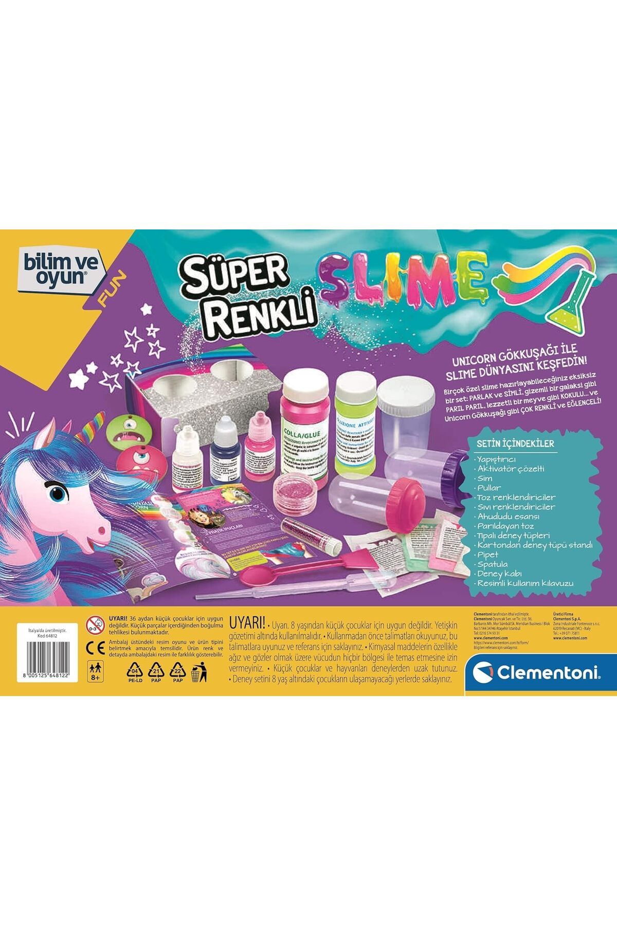 CLEMENTONI-Science And Game Super Colorful Slime 64812 Licensed Product 6