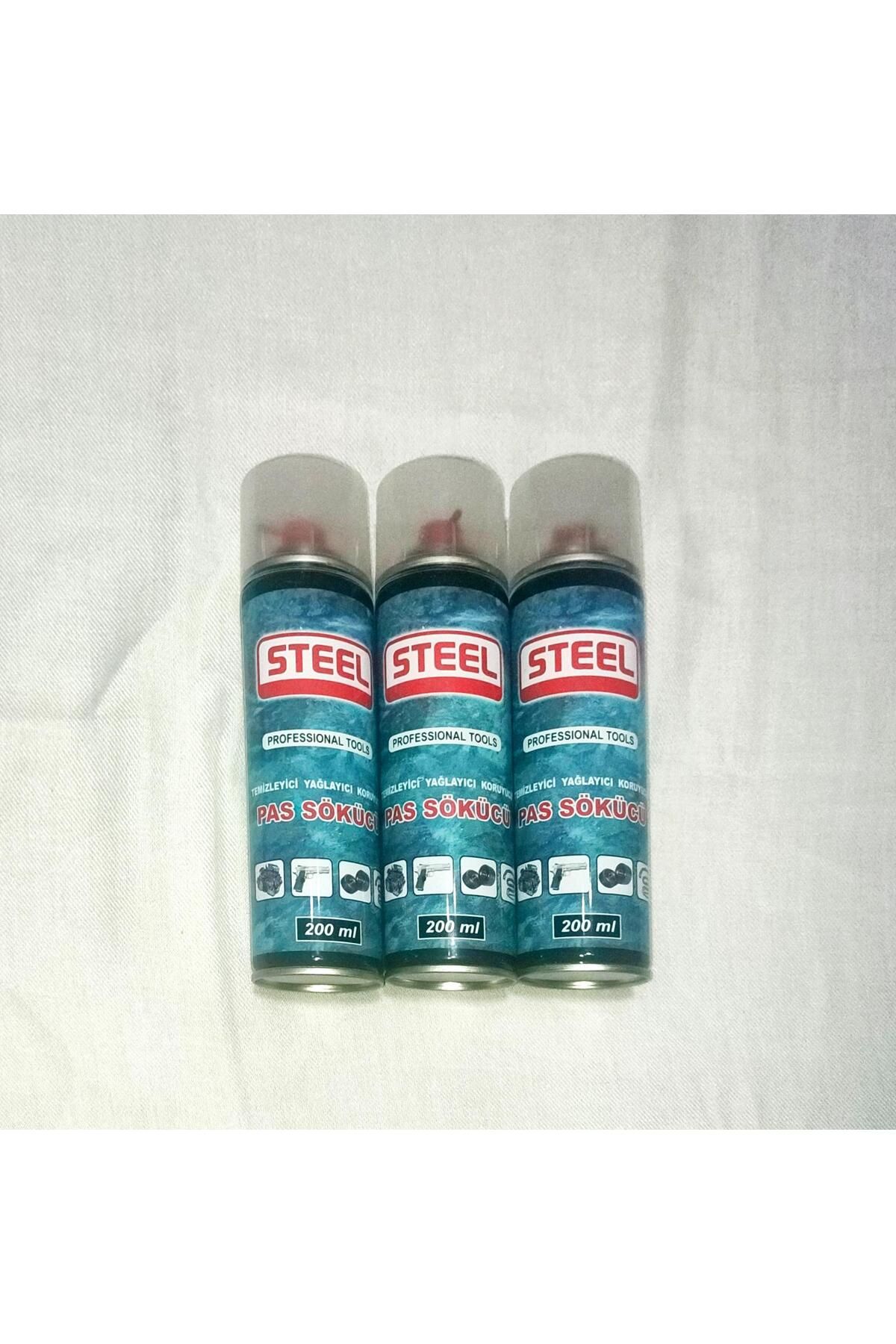 STEEL Pas Sökücü Çok Amaçlı Sprey 200ml (3adet)