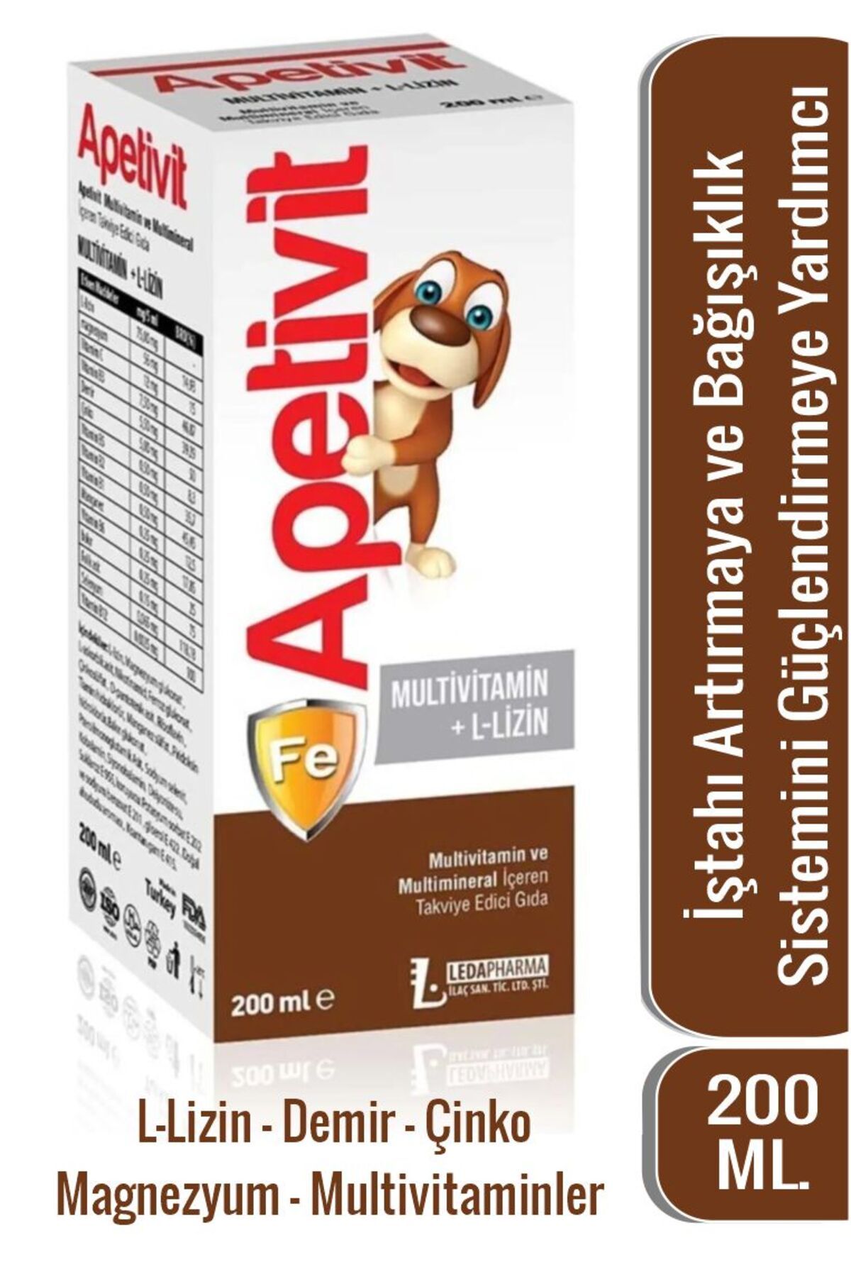 LedaPharma-Apetivit Lysine Multivitamin - شراب حديد 200 مل 1