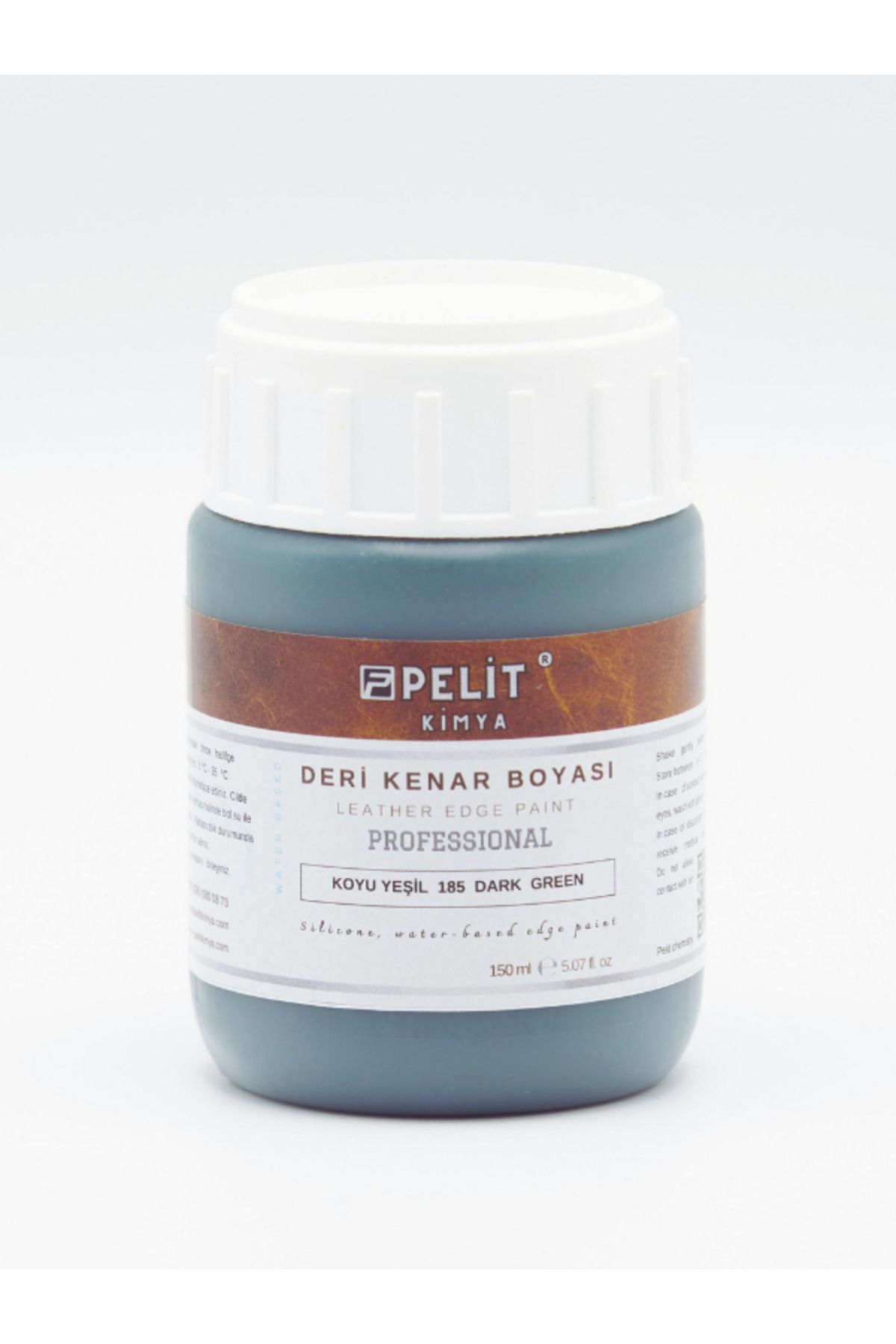 Pelitkimya Koyu Yeşil Deri Kenar Boyası 150 ml Leather Edge Paint Dark Green