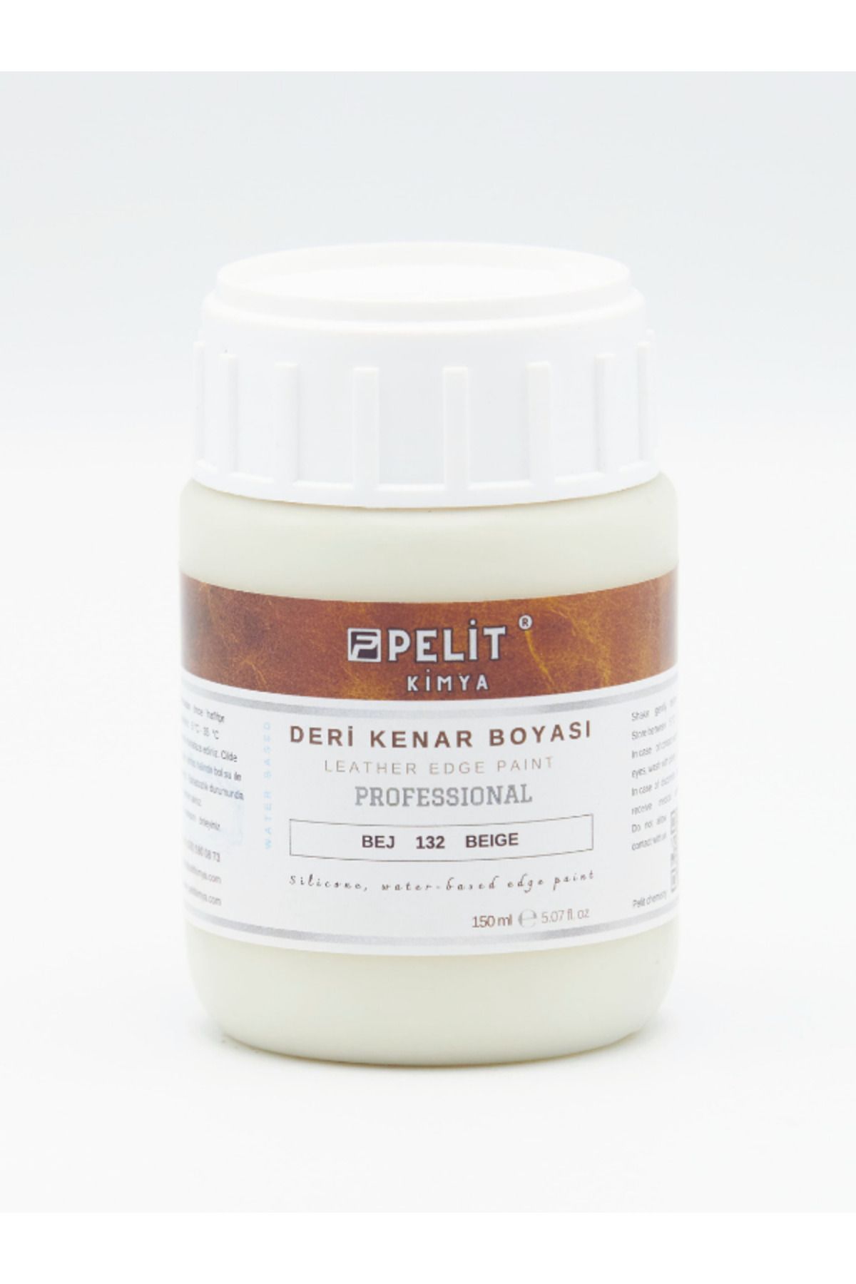 Pelitkimya Bej Deri Kenar Boyası 150 ml Leather Edge Paint Beige