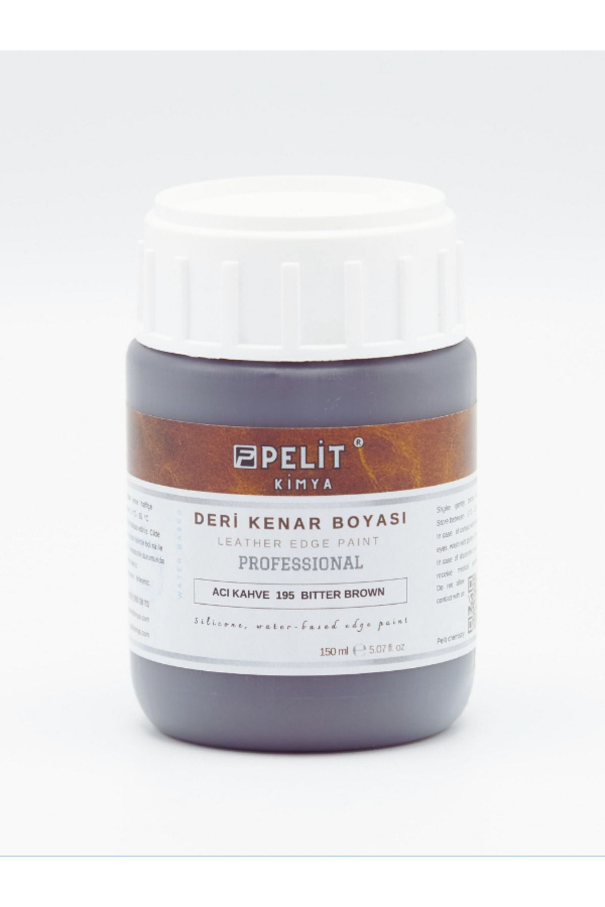 Pelitkimya Acı Kahve Deri Kenar Boyası 150 ml Leather Edge Paint Bitter Brown