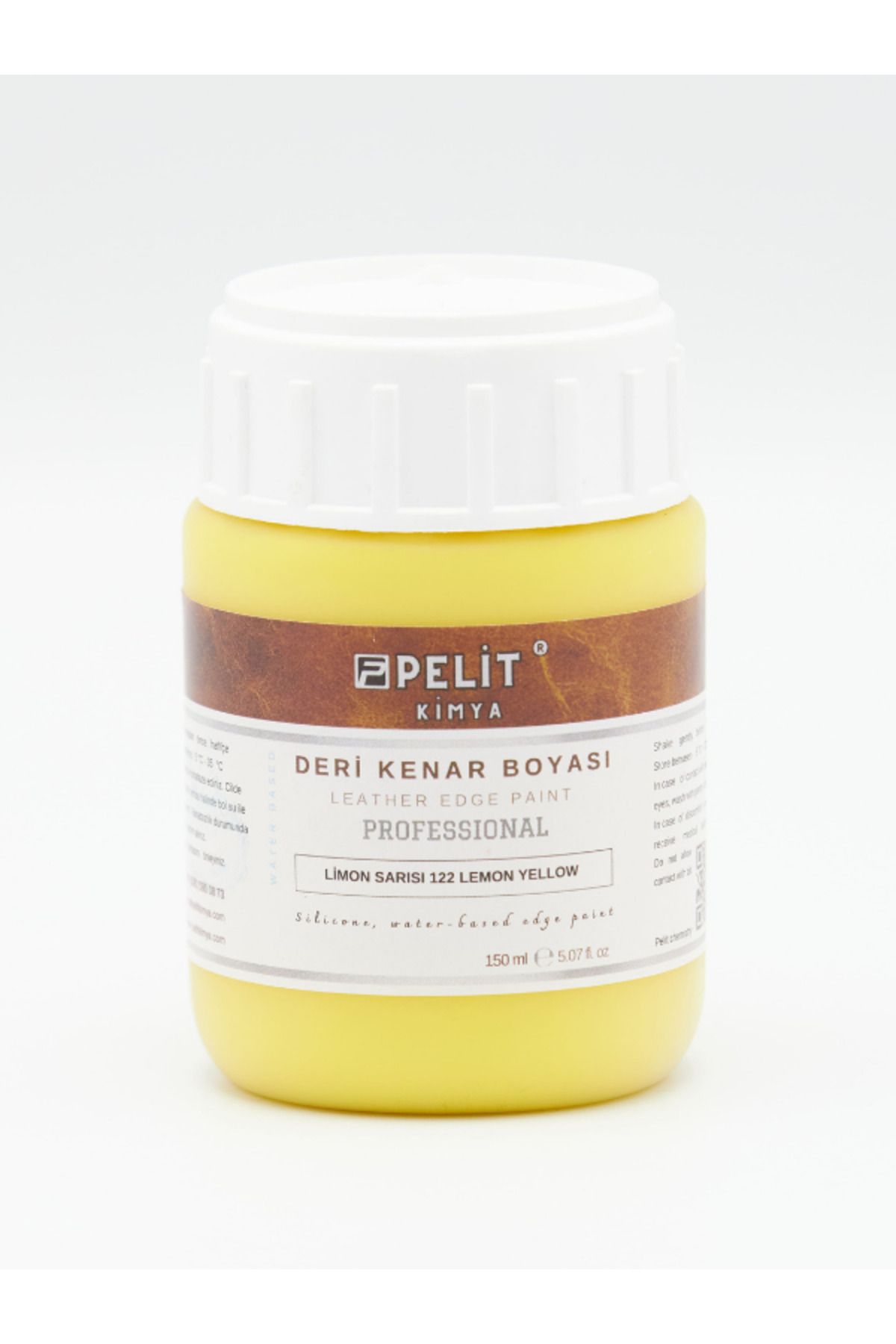 Pelitkimya Sarı Deri Kenar Boyası 150 ml Leather Edge Paint Lemon Yellow