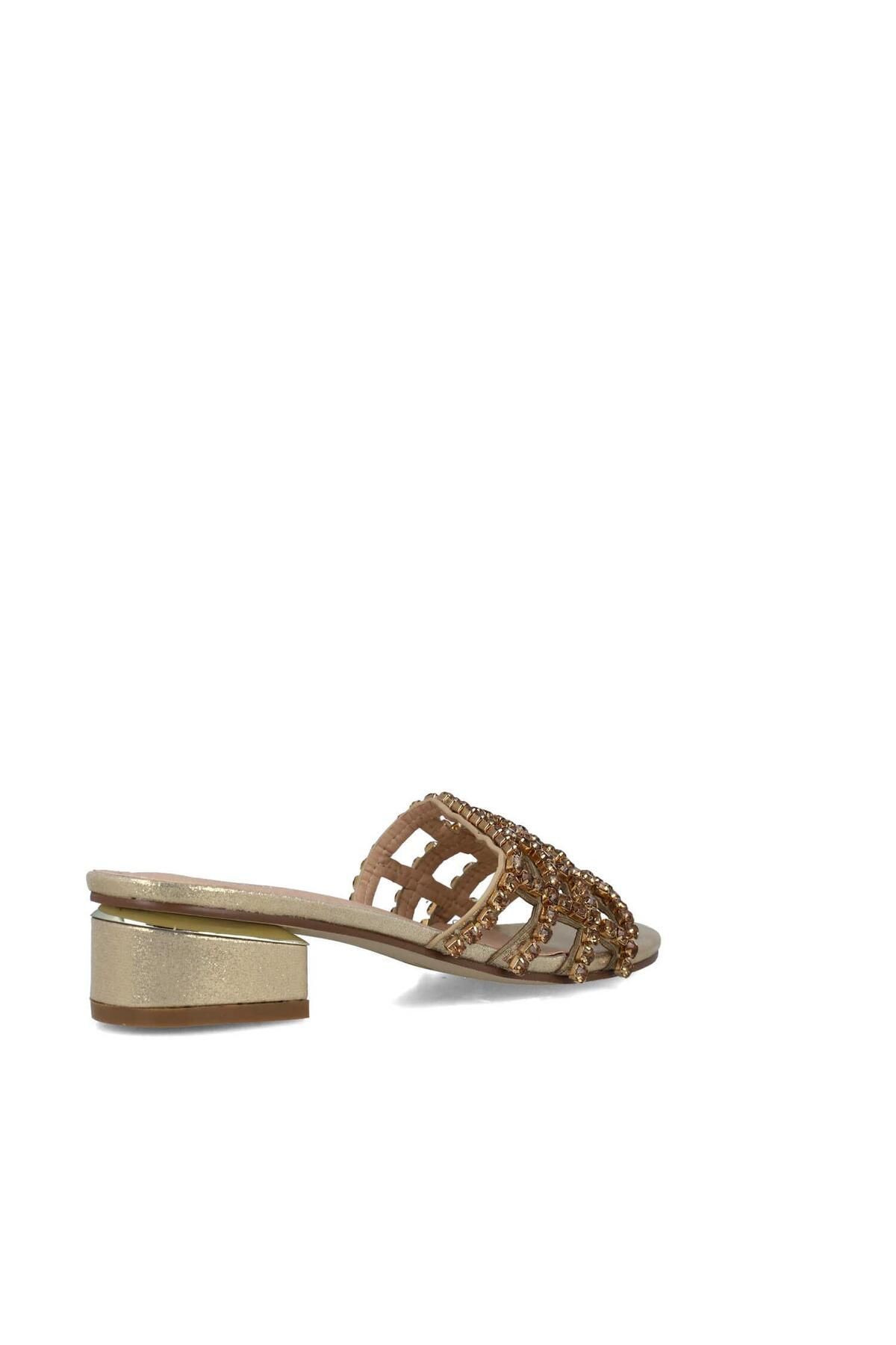 MENBUR-WOMEN SHOES GOLD SANDAL, MID HEEL, WITHOUT PLATFORM 3