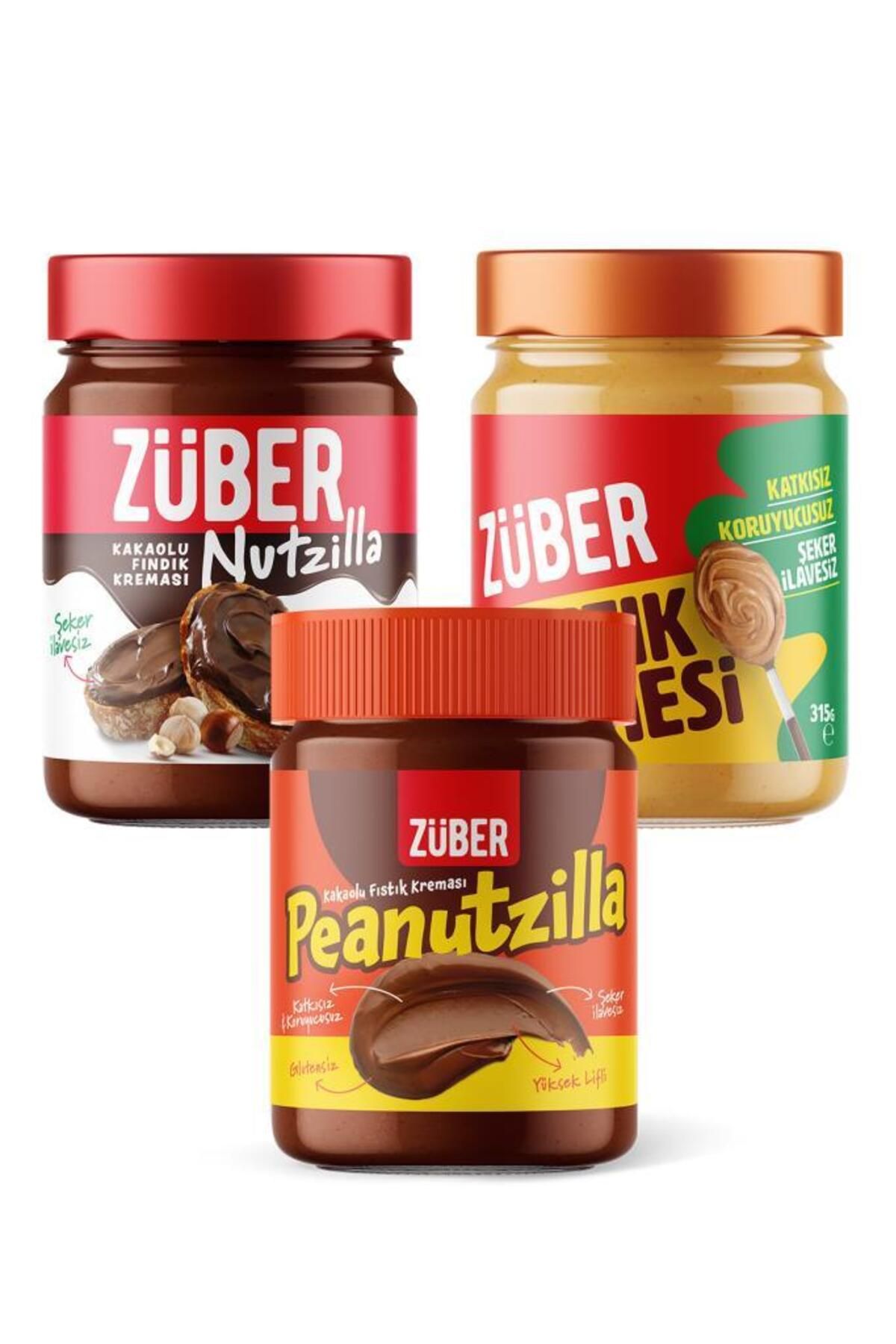 Züber Peanutzilla x1+ Nutzilla x1 + Original Fıstık Ezmesi x1