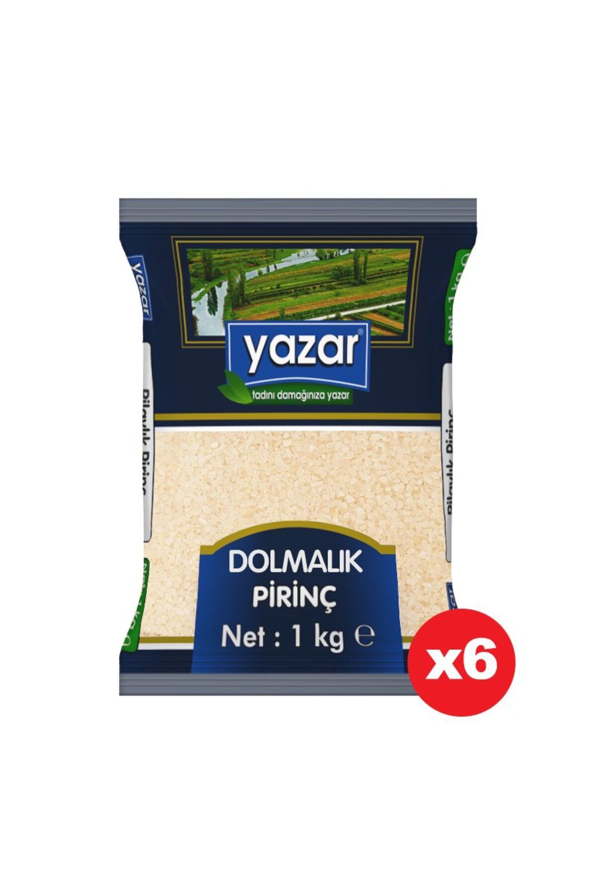 YAZAR Dolmalık Kırık Pirinç 1 Kg. x 6 Adet