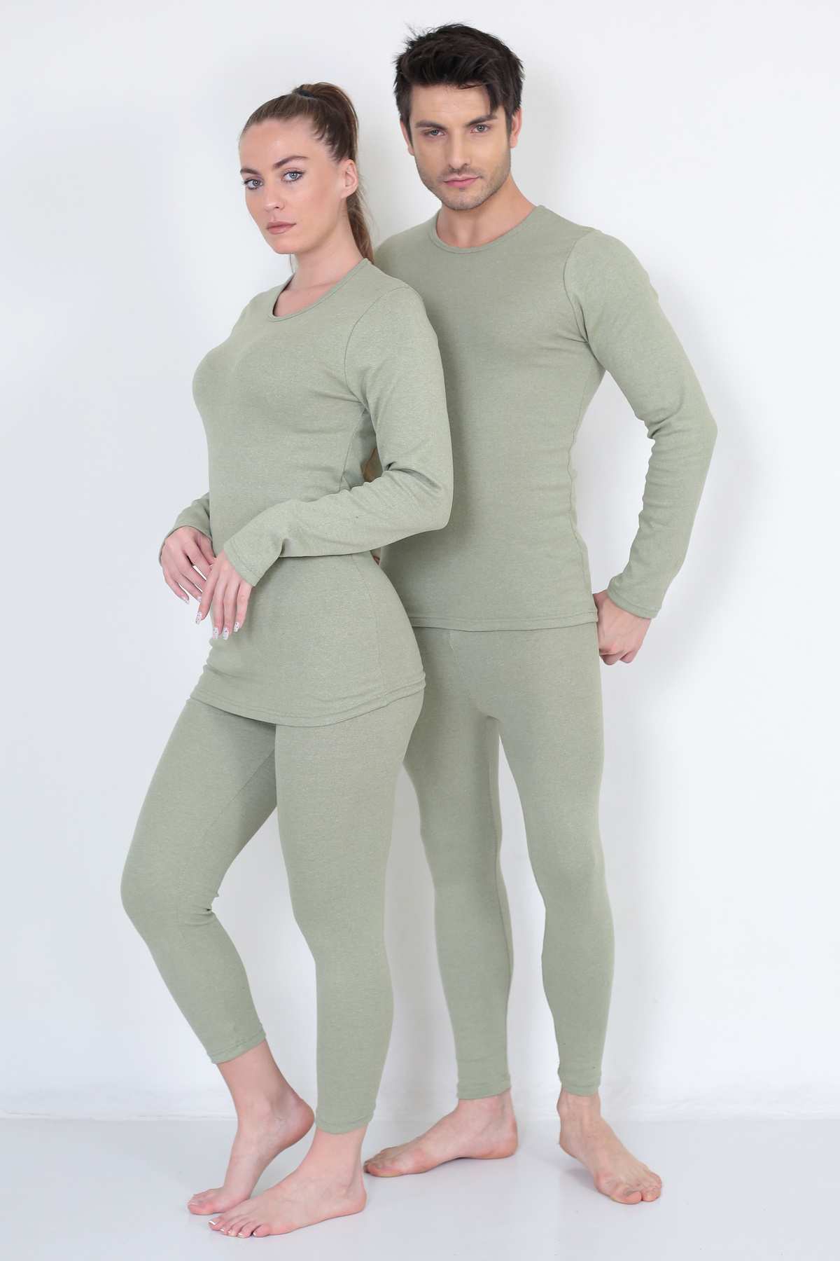 Isıl Termal Set Militar Nano Termic Unisex - Tricou Și Jambiere Verzi Unisex - XL/2XL