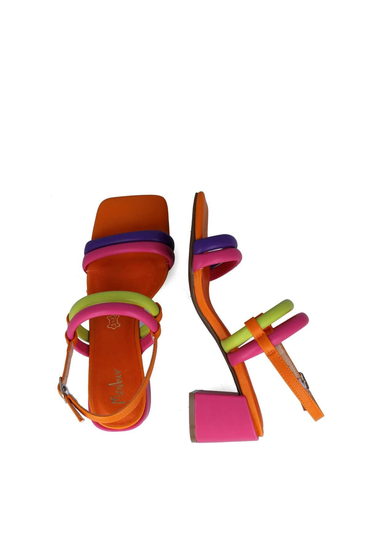 MENBUR-WOMEN SHOES MULTICOLOR SANDAL, MID HEEL, WITHOUT PLATFORM 6
