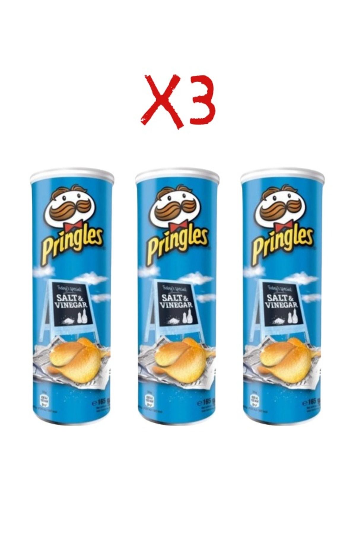 Pringles Tuz Ve Sirkeli 165 Gr 3adet