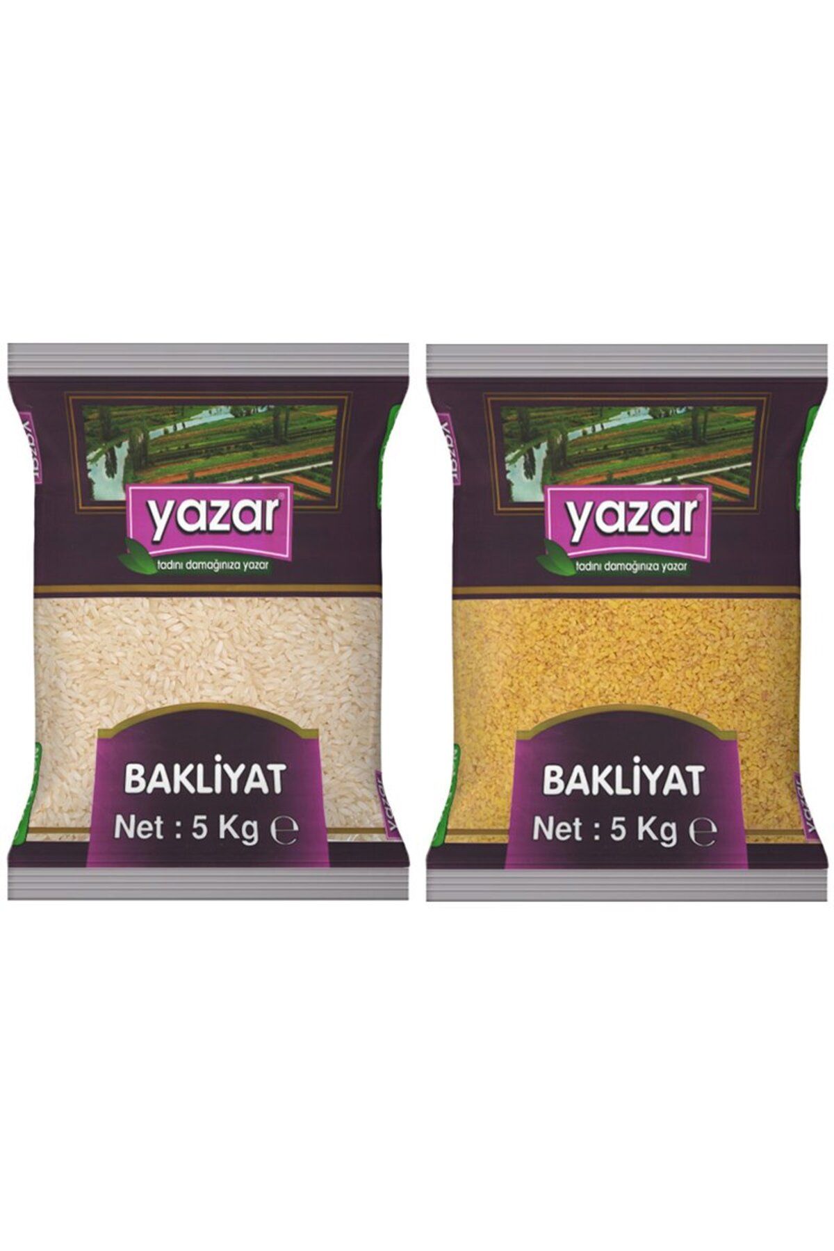 YAZAR Pilavlık Pirinç 5 Kg. + Pilavlık Bulgur 5 Kg.