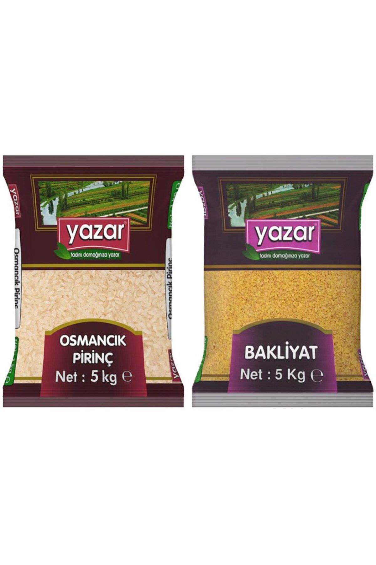 YAZAR Osmancık Pirinç 5 Kg. + Pilavlık Bulgur 5 Kg.