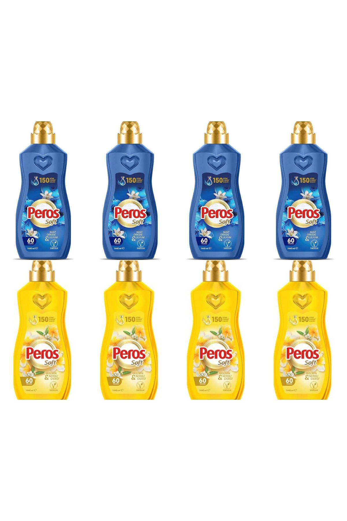 Peros Konsantre Yumuşatıcı Mavi Orkide & Yasemin Neroli 1440 ML X 8 Lı Süper Avantaj Paketi