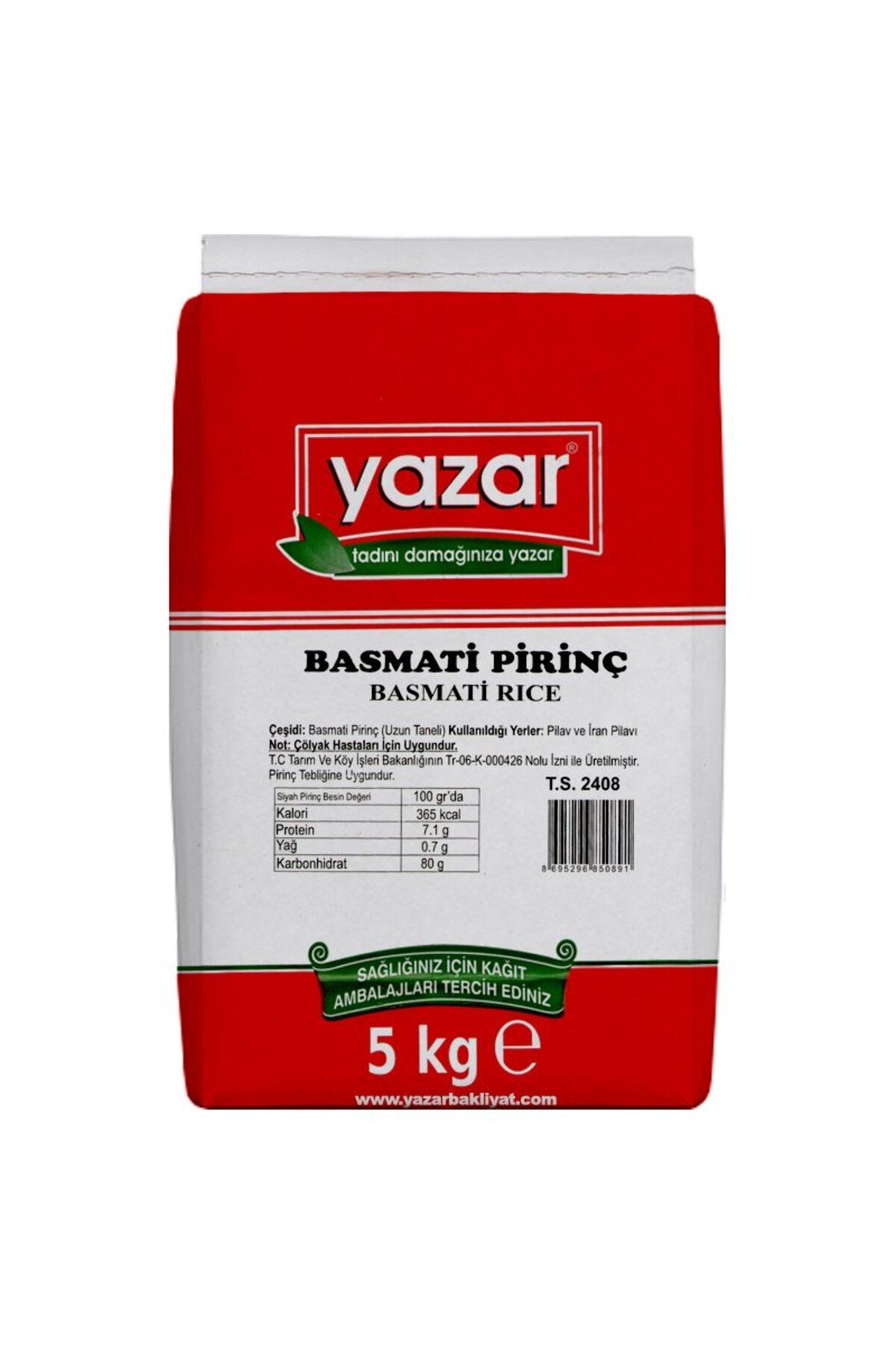 YAZAR Basmati Pirinç 5 Kg