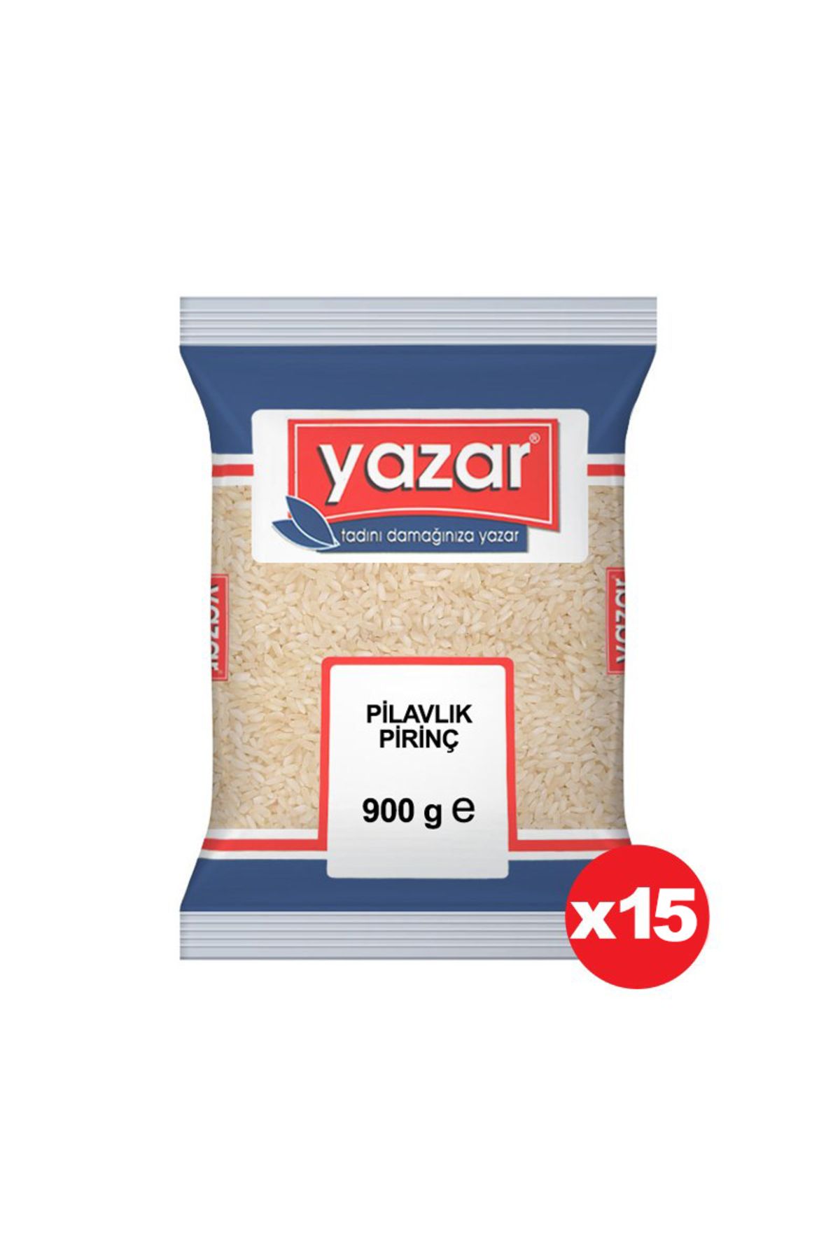 YAZAR Ucuz Pilavlık Pirinç 900 Gr. x 15 Adet