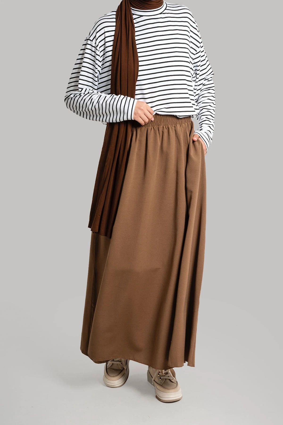 Lemaye-Brown Linen Skirt 3