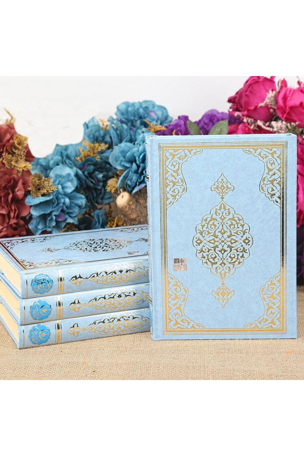 İkranur Kur'an-ı Kerim (RAHLE BOY 21X28 CM) Sesli, Mühürlü-bebek Mavisi fotoğrafı 3 (önizleme)