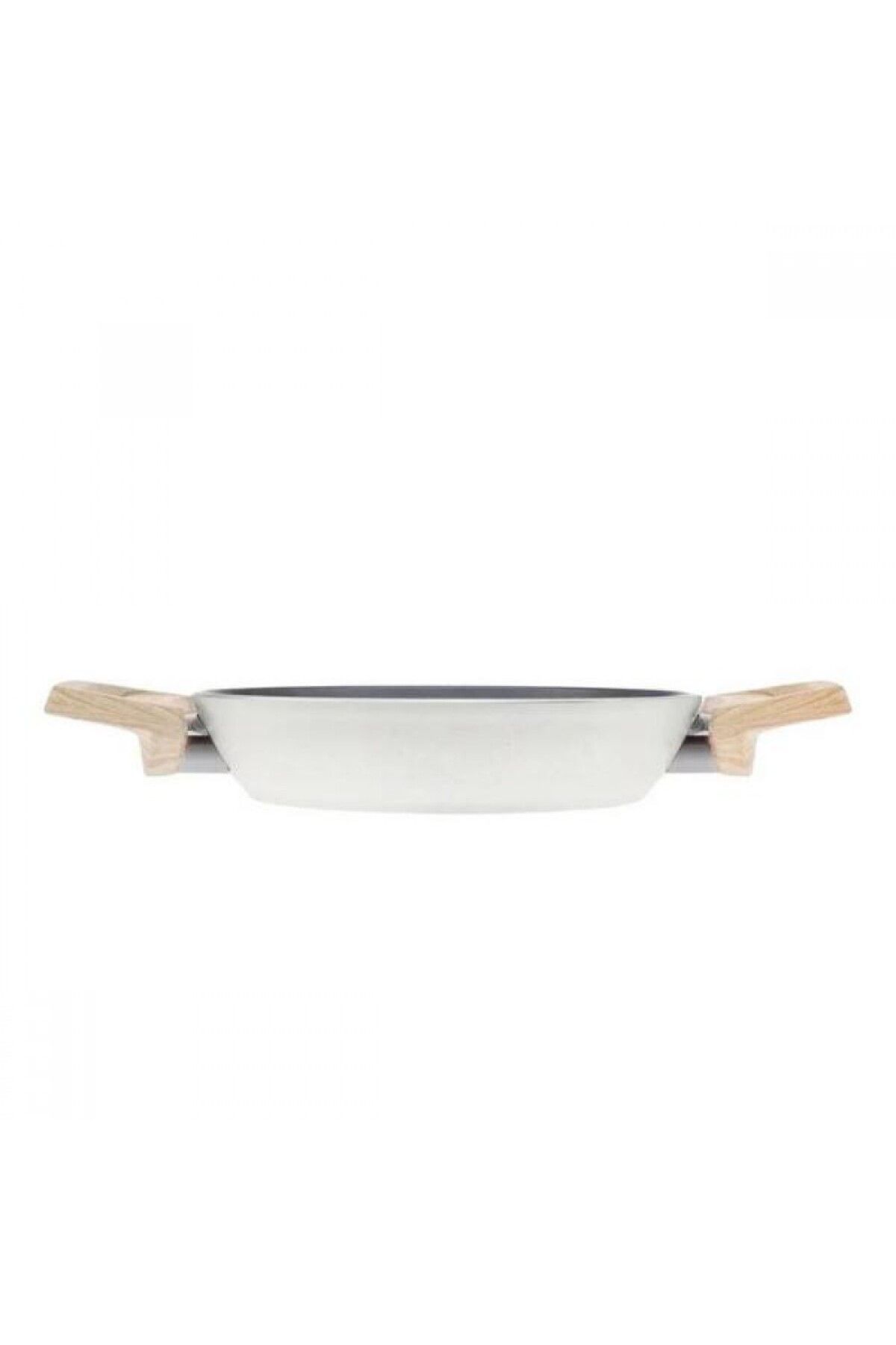 Karaca Swiss Crystal Induction Flacher Suppentopf, 20 cm, Creme