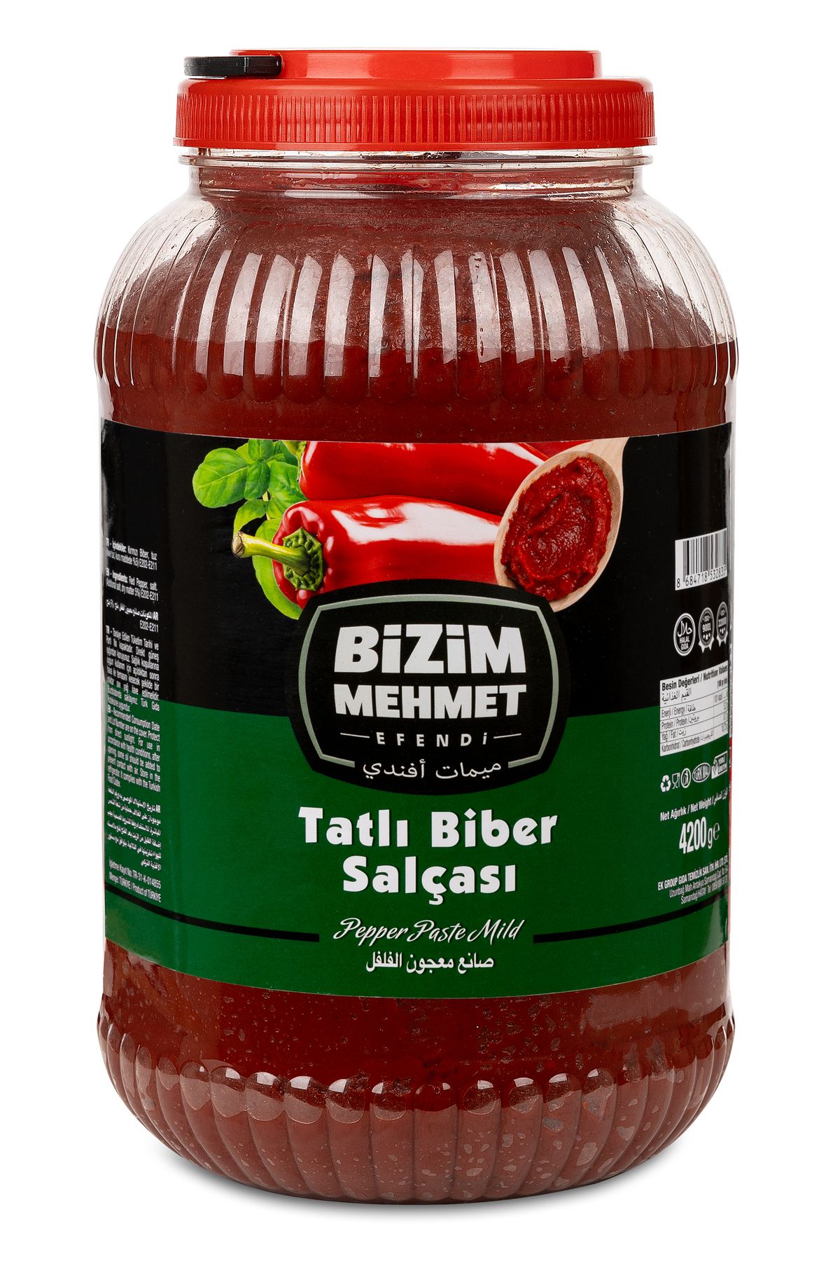 BİZİM MEHMET EFENDİ TATLI BİBER SALÇASI 4200GR