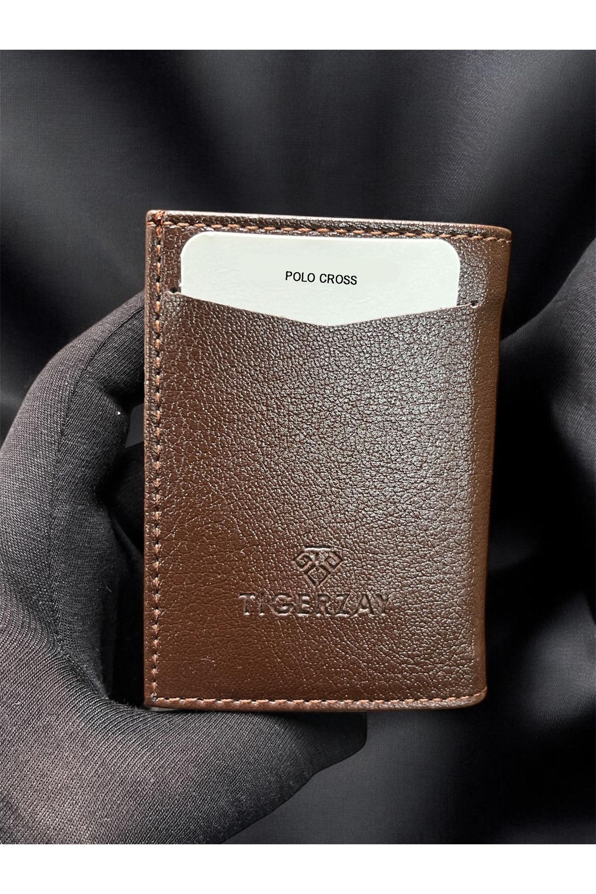 Polo Cross-Mechanism Card Holder Wallet Leather Automatic Card Holder Wallet 6