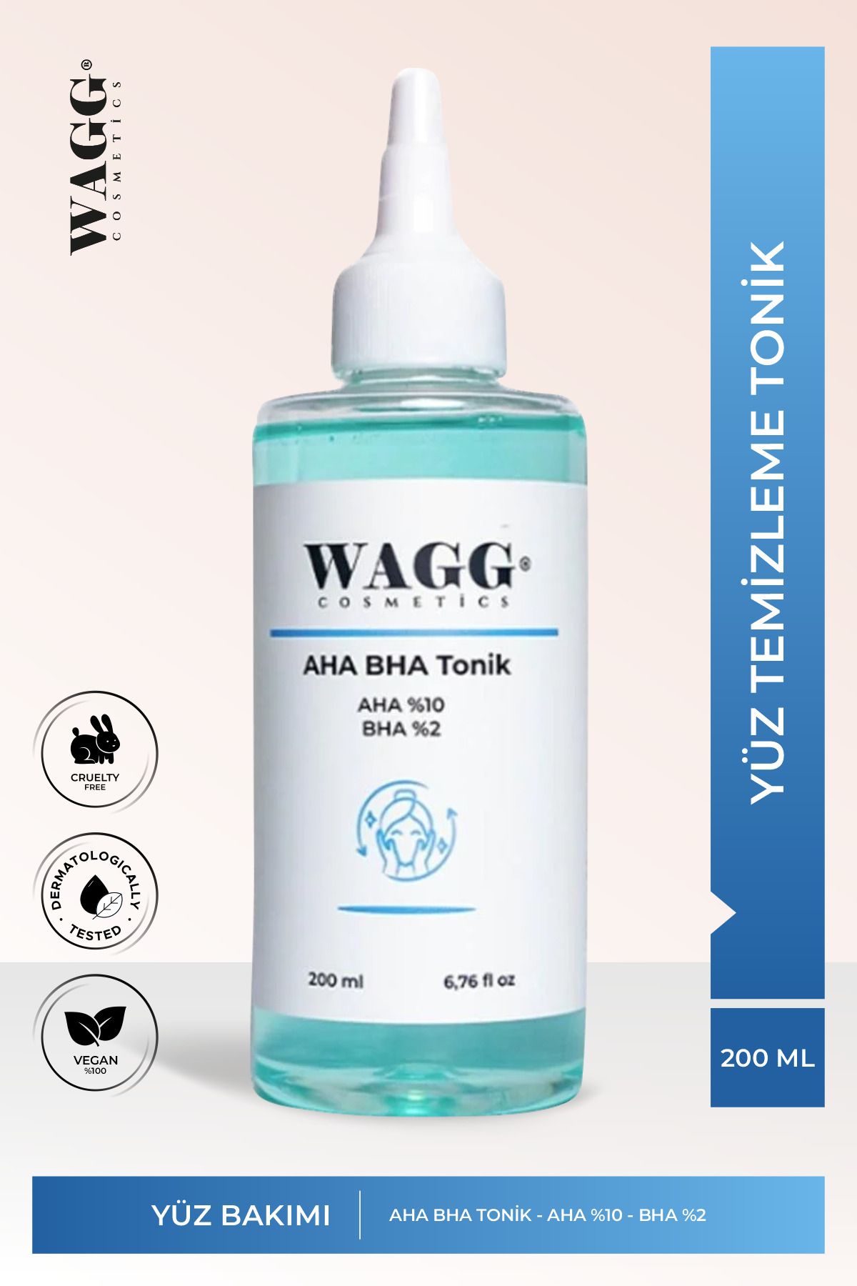 WAGG Cosmetics Leke Ve Karşıtı Gözenek Sıkılaştırıcı Aha Bha Tonik 200ml