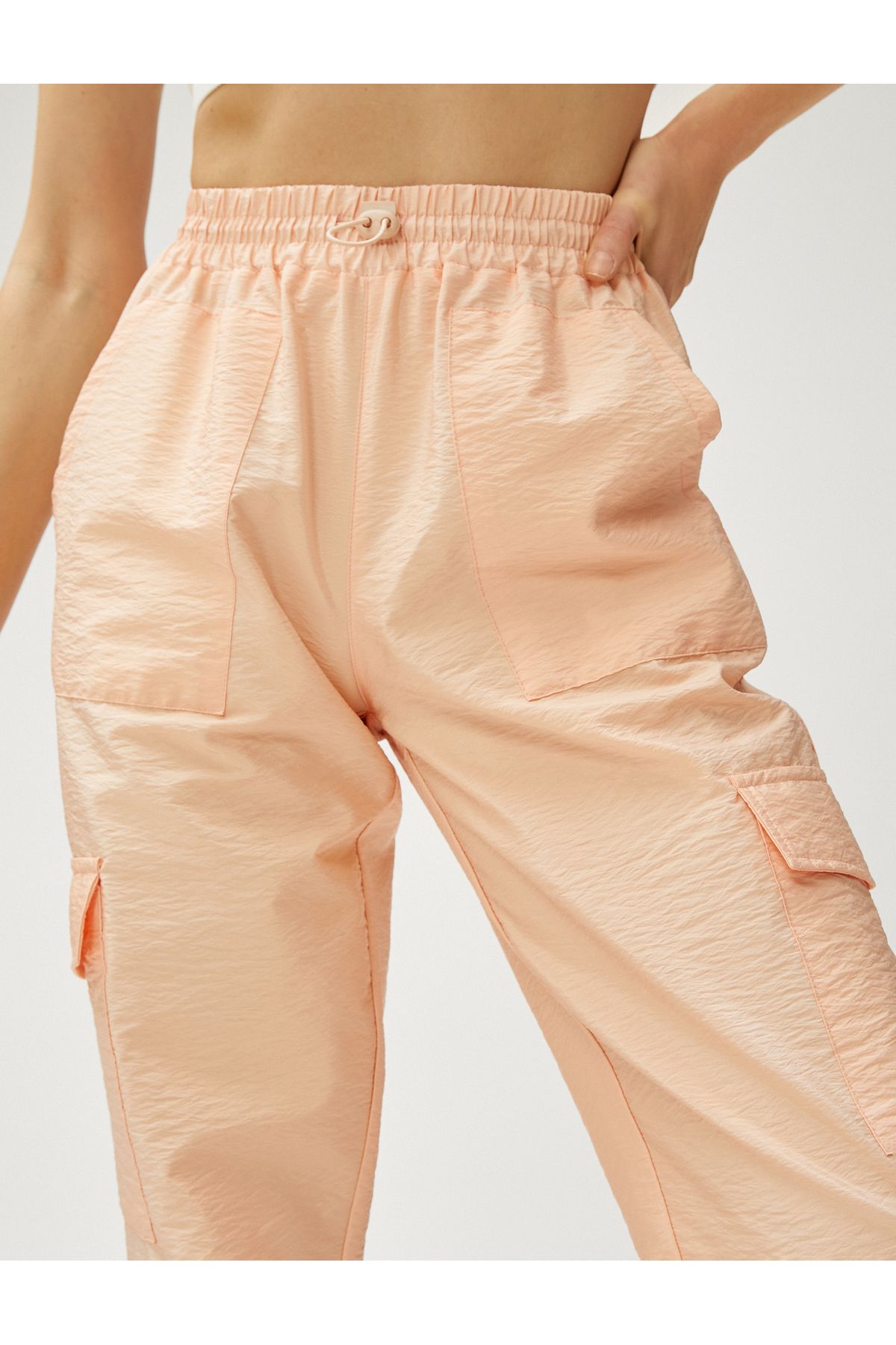 Koton-Parachute Jogger Pants with Pockets and Elastic Waist 5