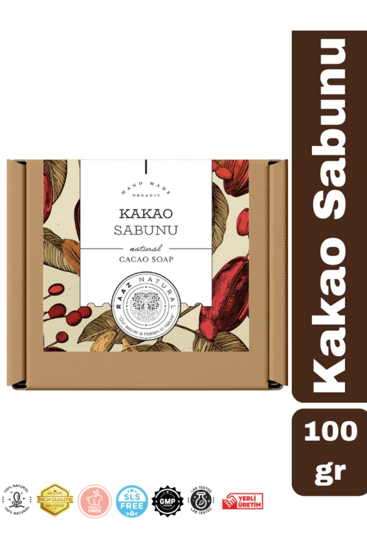 RAAZ-100 Grams Natural Cocoa Soap - Handmade and Moisturizing Skin Cleansing 1