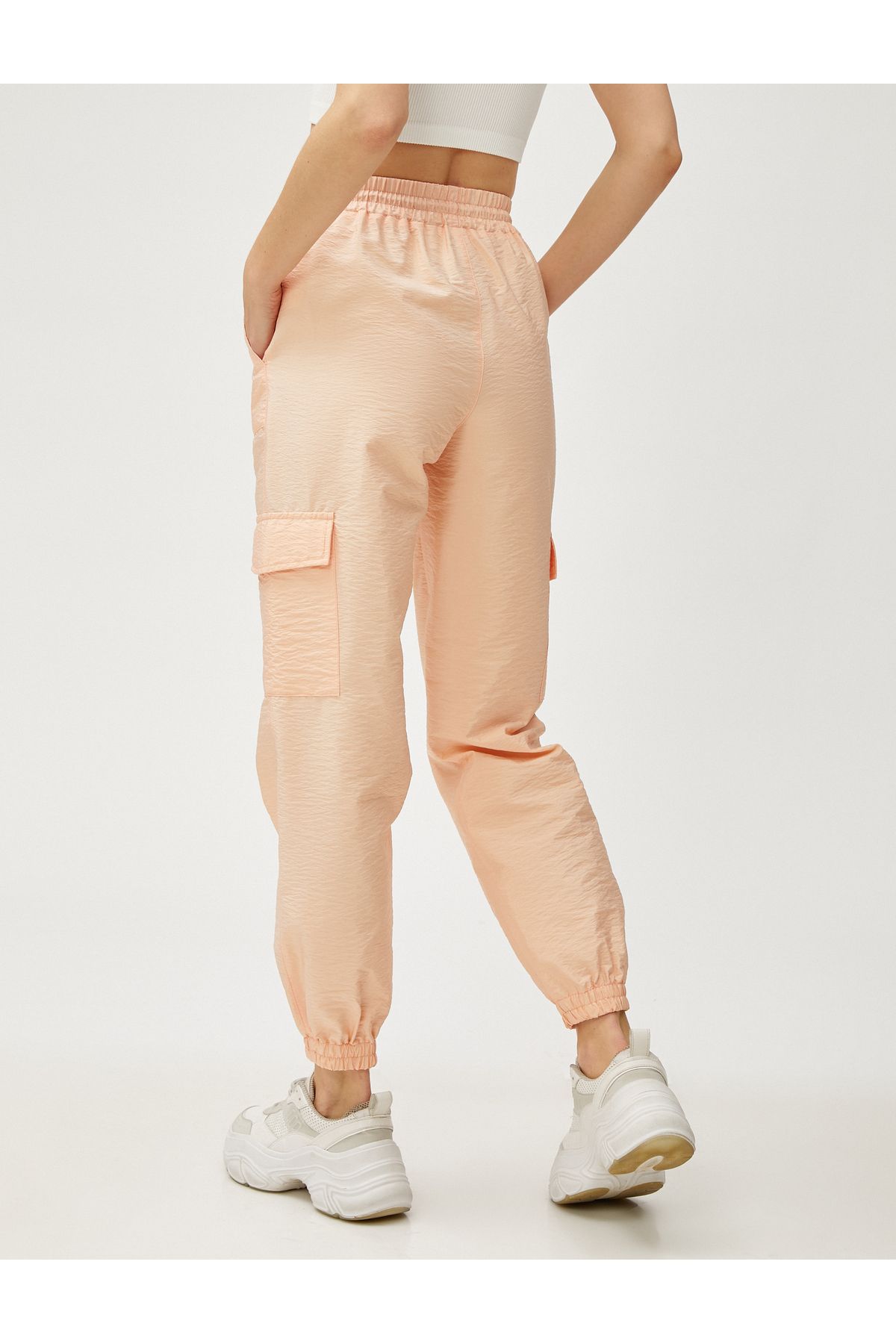 Koton-Parachute Jogger Pants with Pockets and Elastic Waist 4