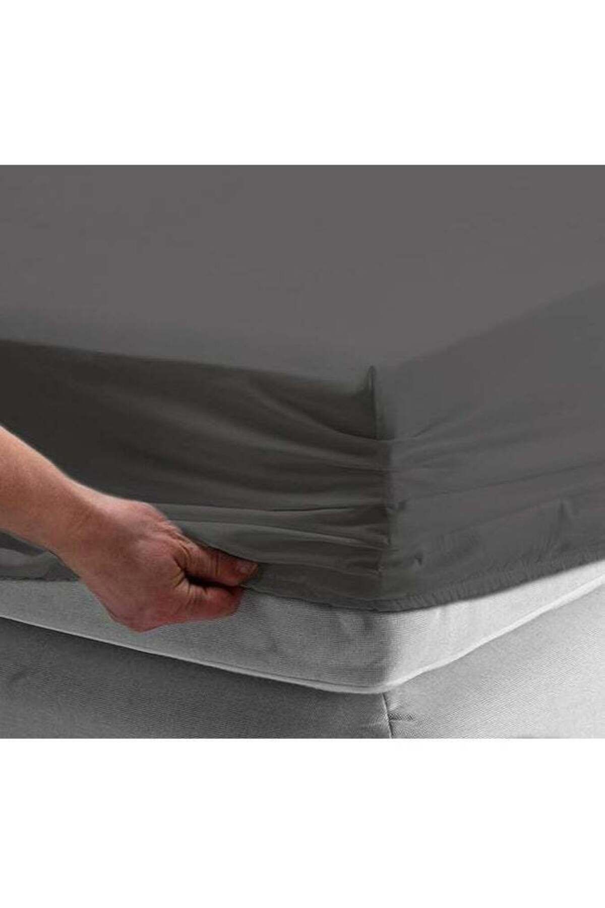 Evory Home-Single Bedding Velvet Single Fitted Bed Sheet With Pillow Cover Case 120x200x30cm 2