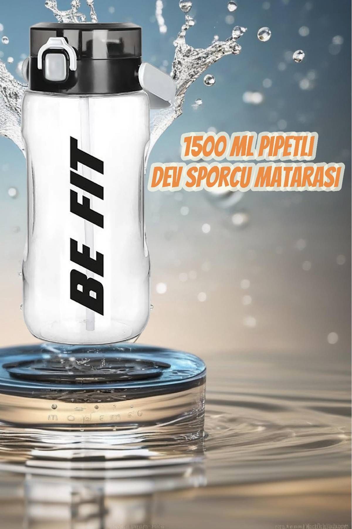 MEDUSHOP Watermode 1500 ML Dev Sporcu Su Matarası. Evde/Okulda/İşte