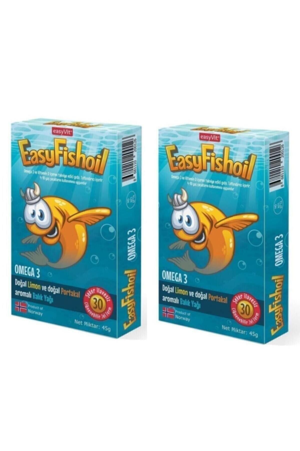 Easy Fishoil Easyfishoil Balık Yağı Çiğnenebilir Portakal Ve Limon Aromalı 30 Tablet X 2 Adet