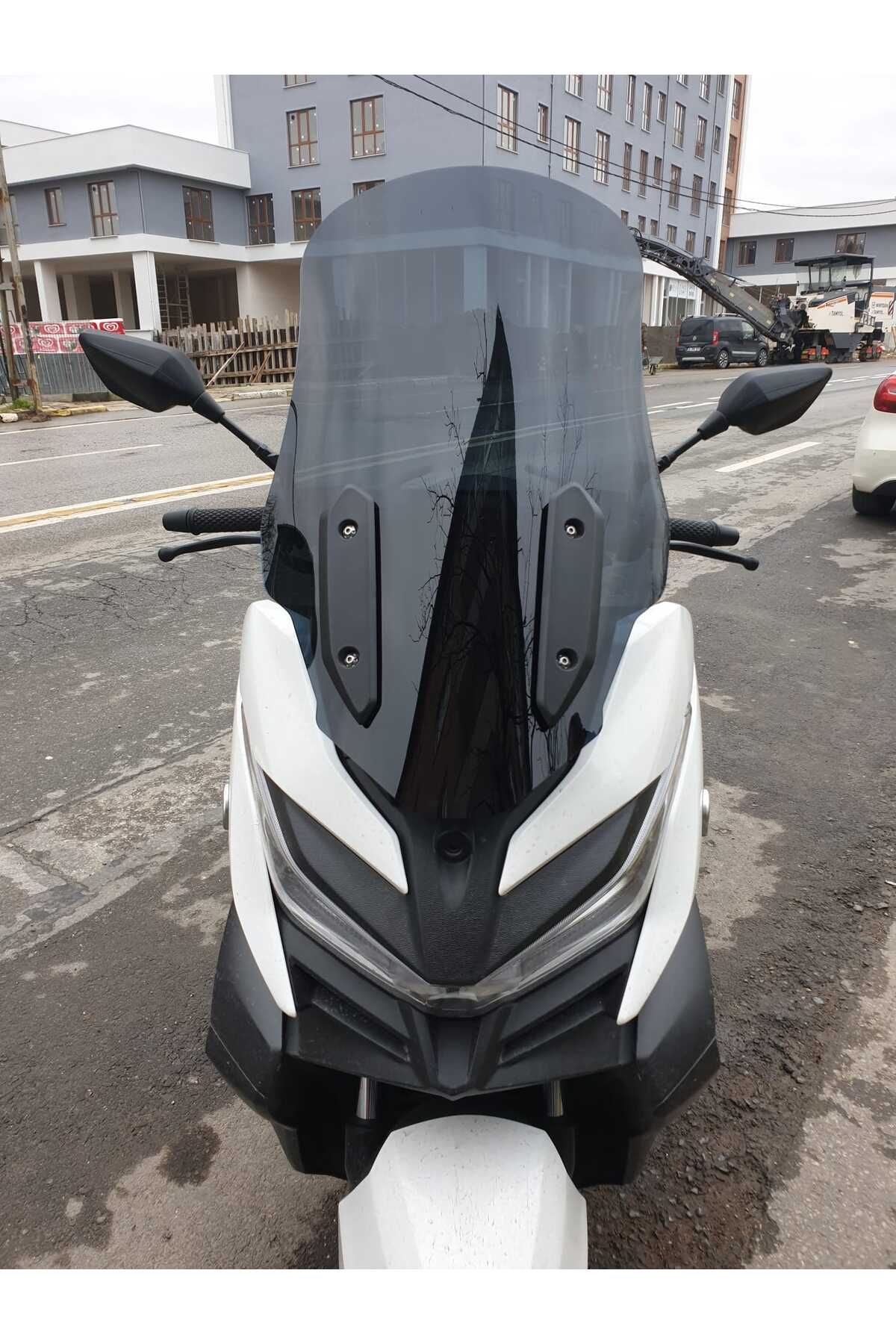 Voge SR4 Siperlik Ön Cam 2022-2025 Model 78cm Siyah Renkli 4mm UZUN CAM İADESİ YOKTUR