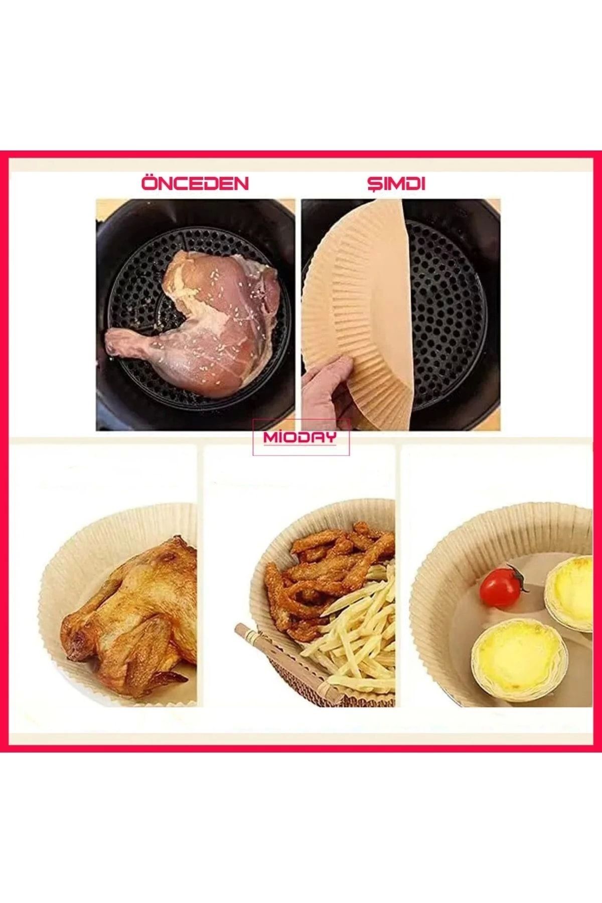 MioDay-Airfryer Baking Paper Greaseproof Paper Fryer Air Fryer Compatible with All Brands 50 Pieces 3