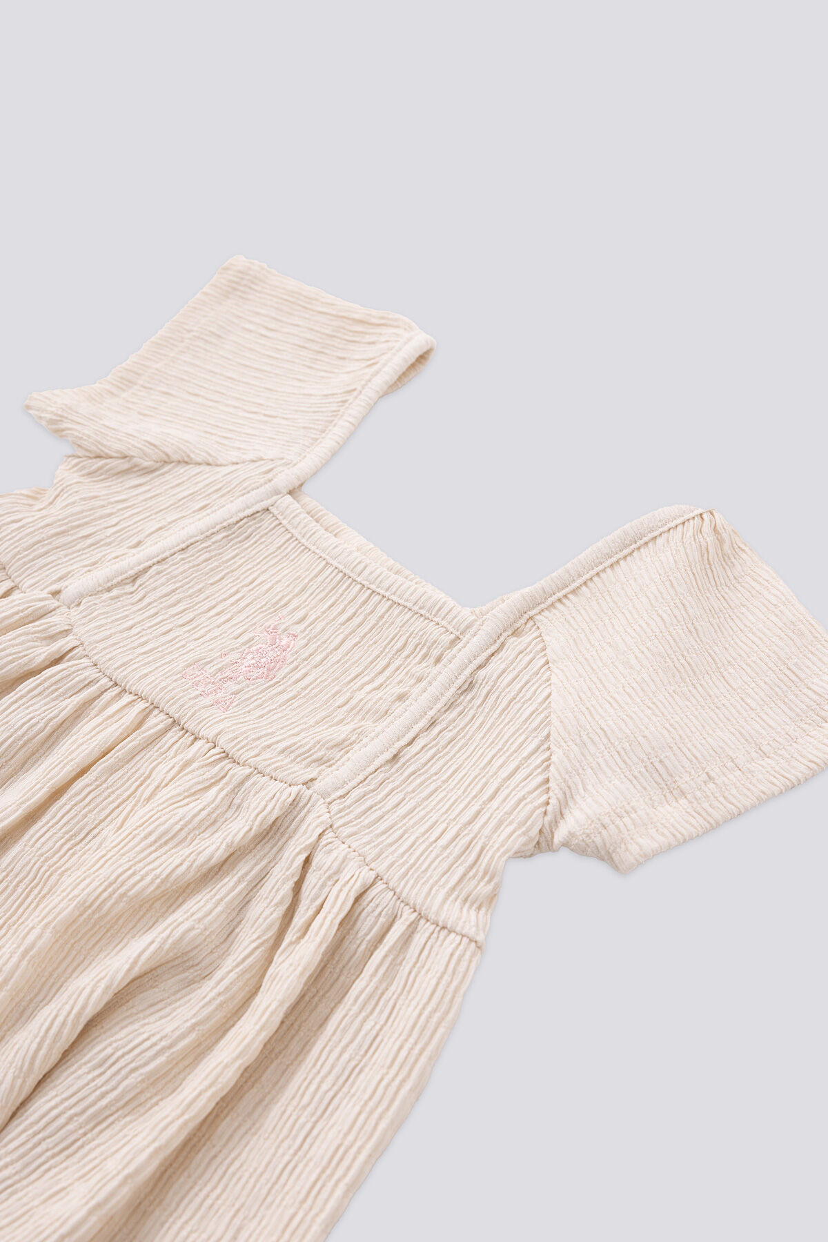 U.S. Polo Assn. U.S. Polo Assn Kız Bebek Bej Elbise fotoğrafı 3 (önizleme)