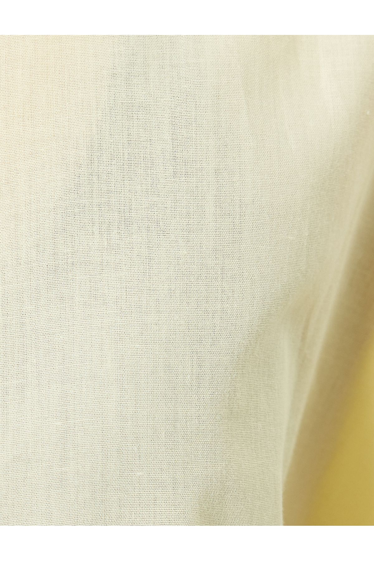 Koton-Strandkleid aus Baumwolle mit langen Ärmeln und Hemdkragen – Rückseite bedruckt 6