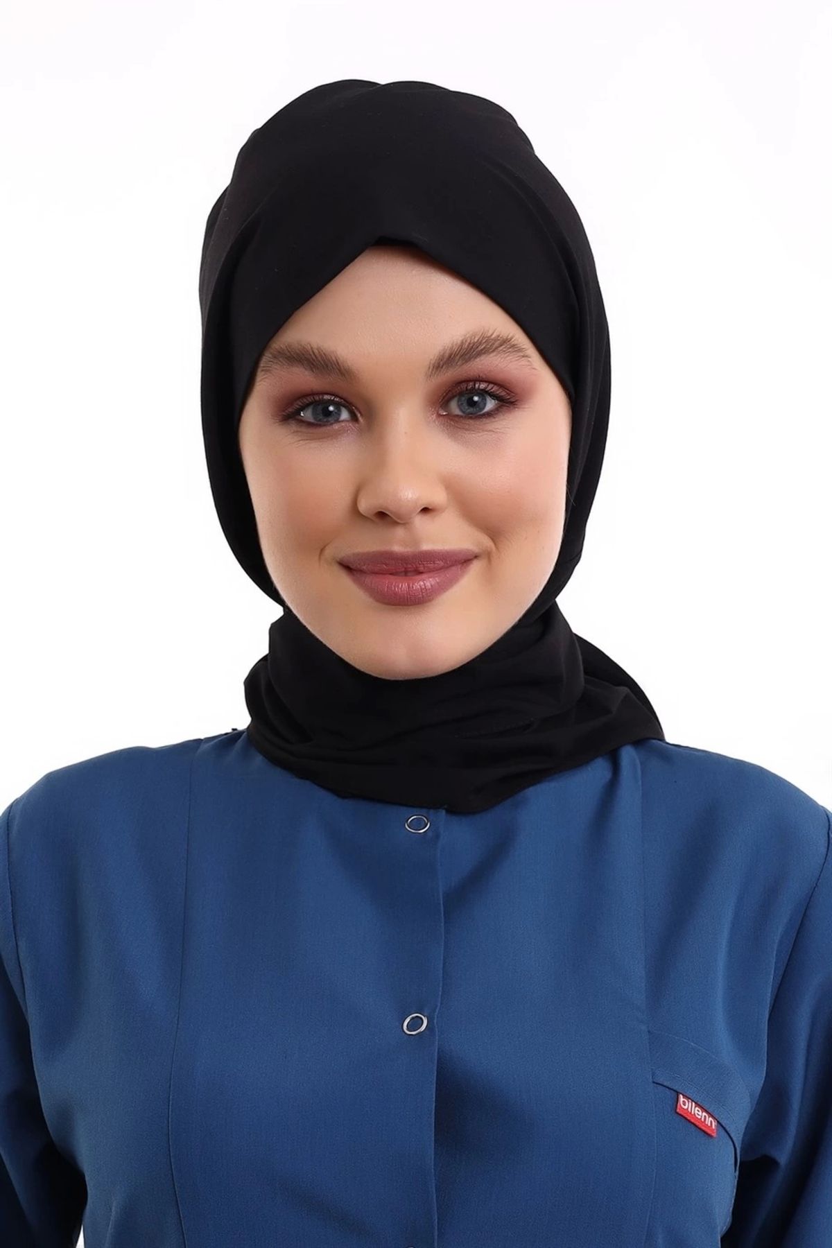 bianada Tesettür Boyun Bağlamalı Bone - 116 Siyah