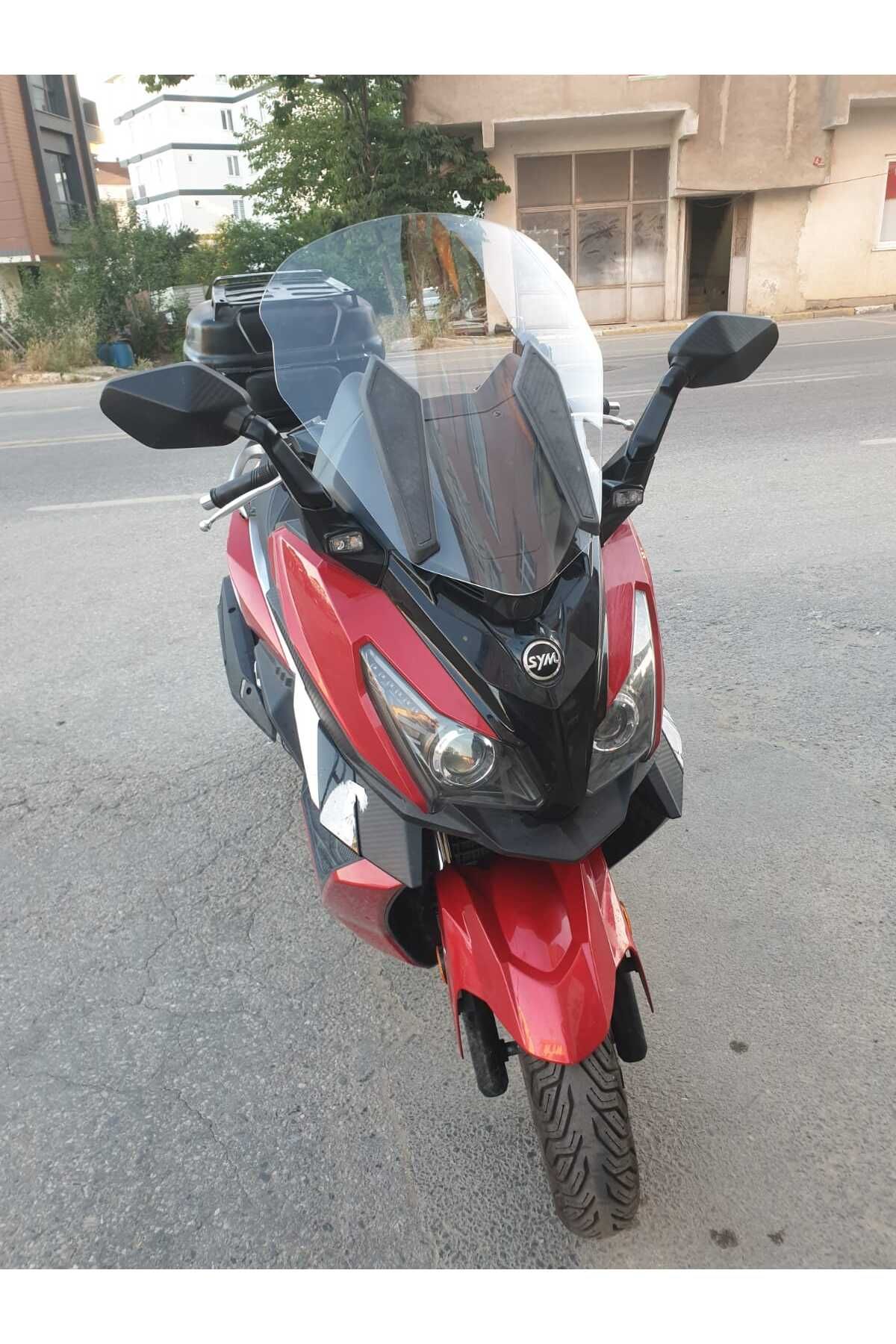 SYM Cruisym 250 Siperlik Ön Cam 2018 Model 57cm Şeffaf Renkli 4mm UZUN CAM