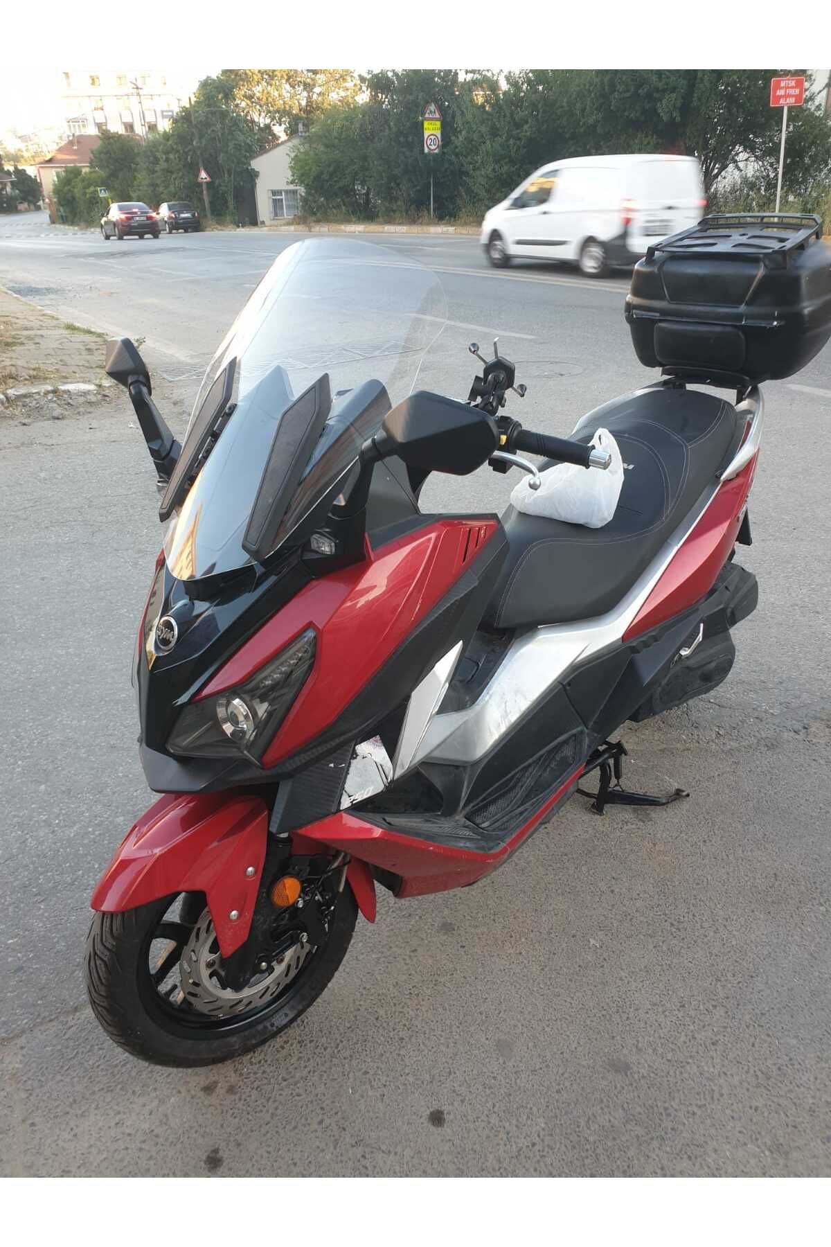SYM Cruisym 250 Siperlik Ön Cam 2018 Model 57cm Şeffaf Renkli 4mm UZUN CAM