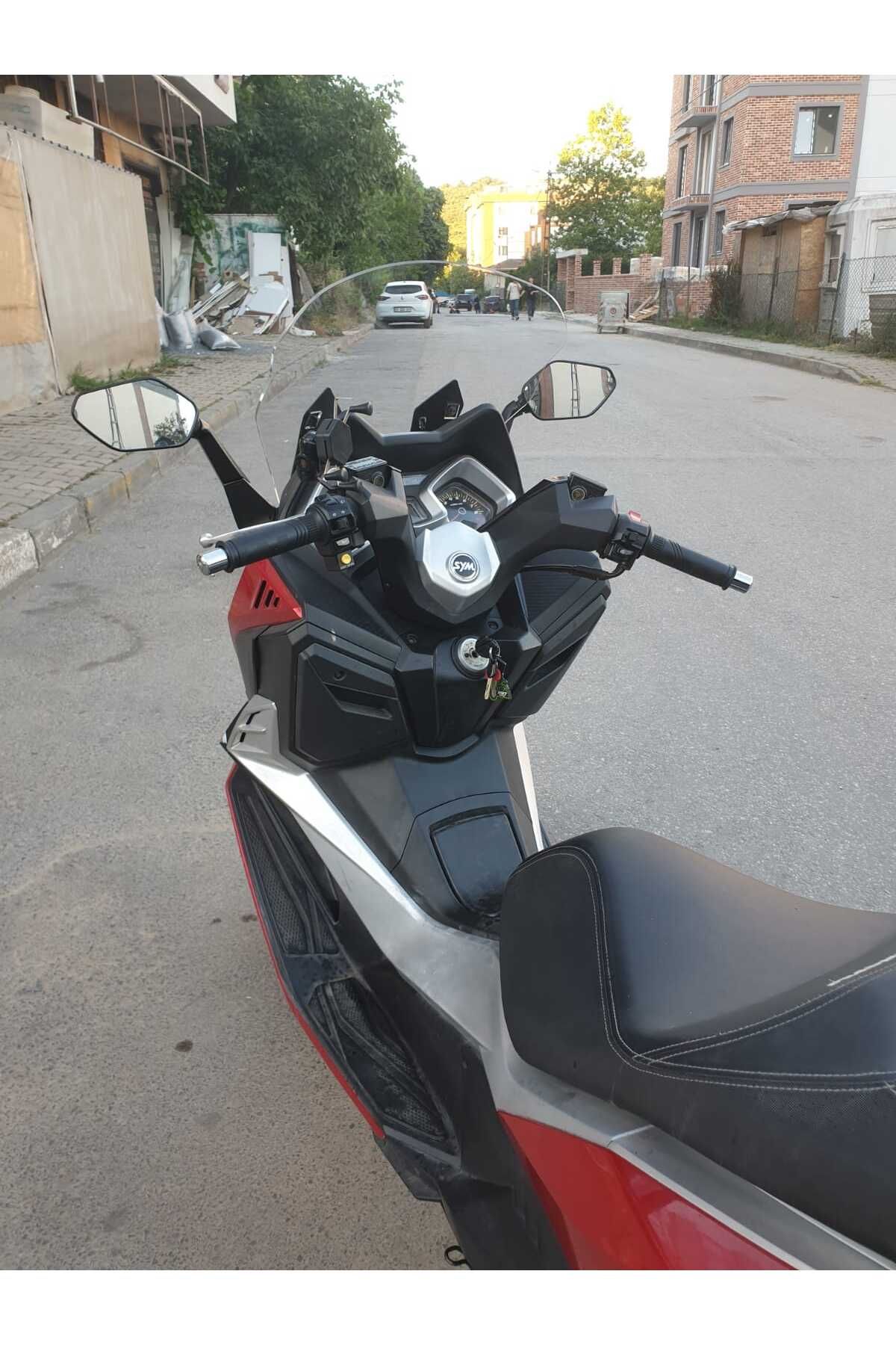 SYM Cruisym 250 Siperlik Ön Cam 2018 Model 57cm Şeffaf Renkli 4mm UZUN CAM