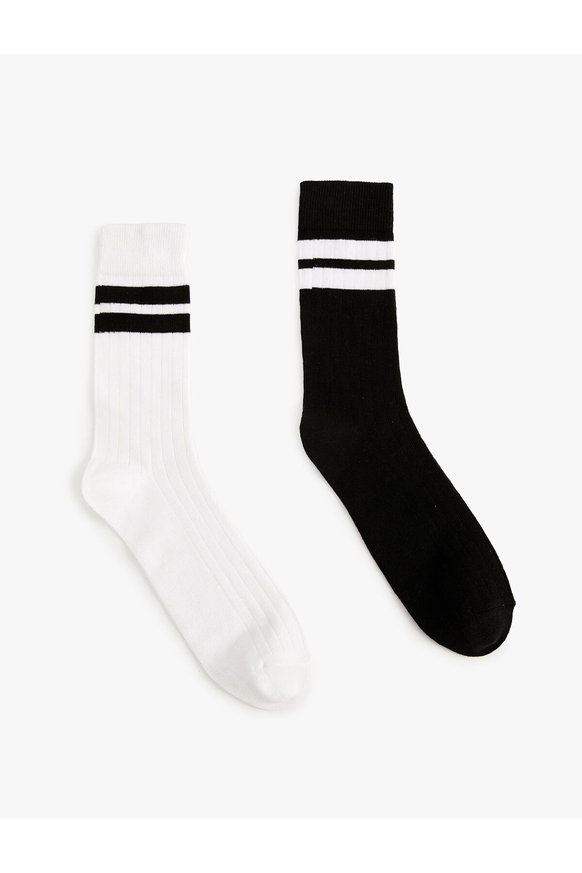 Koton-Set of 2 Socks with Multicolored Stripe Pattern 2