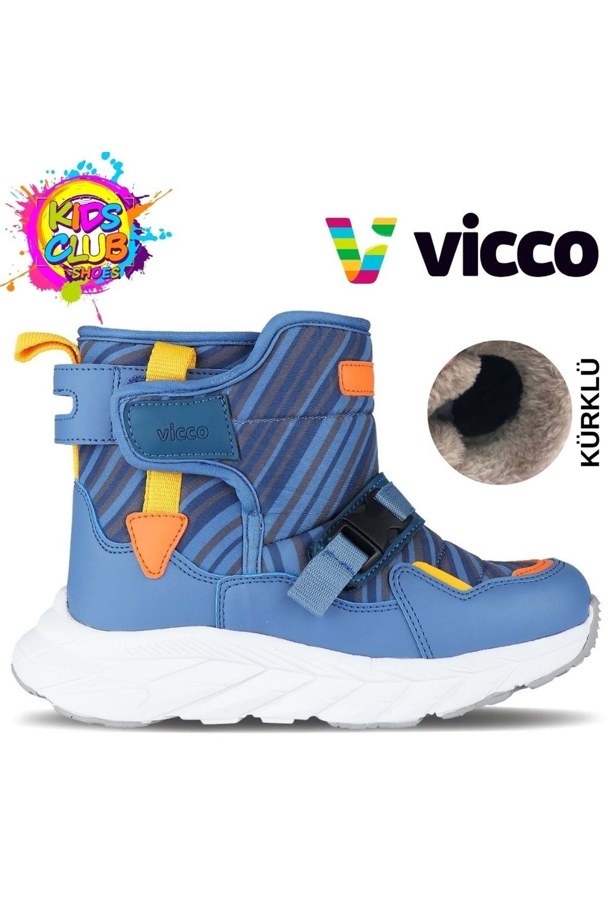 Kids Club Shoes-Cizme de zăpadă ortopedice pentru copii Vicco Karoo Phylon - DENIM cu talpă din cauciuc 1