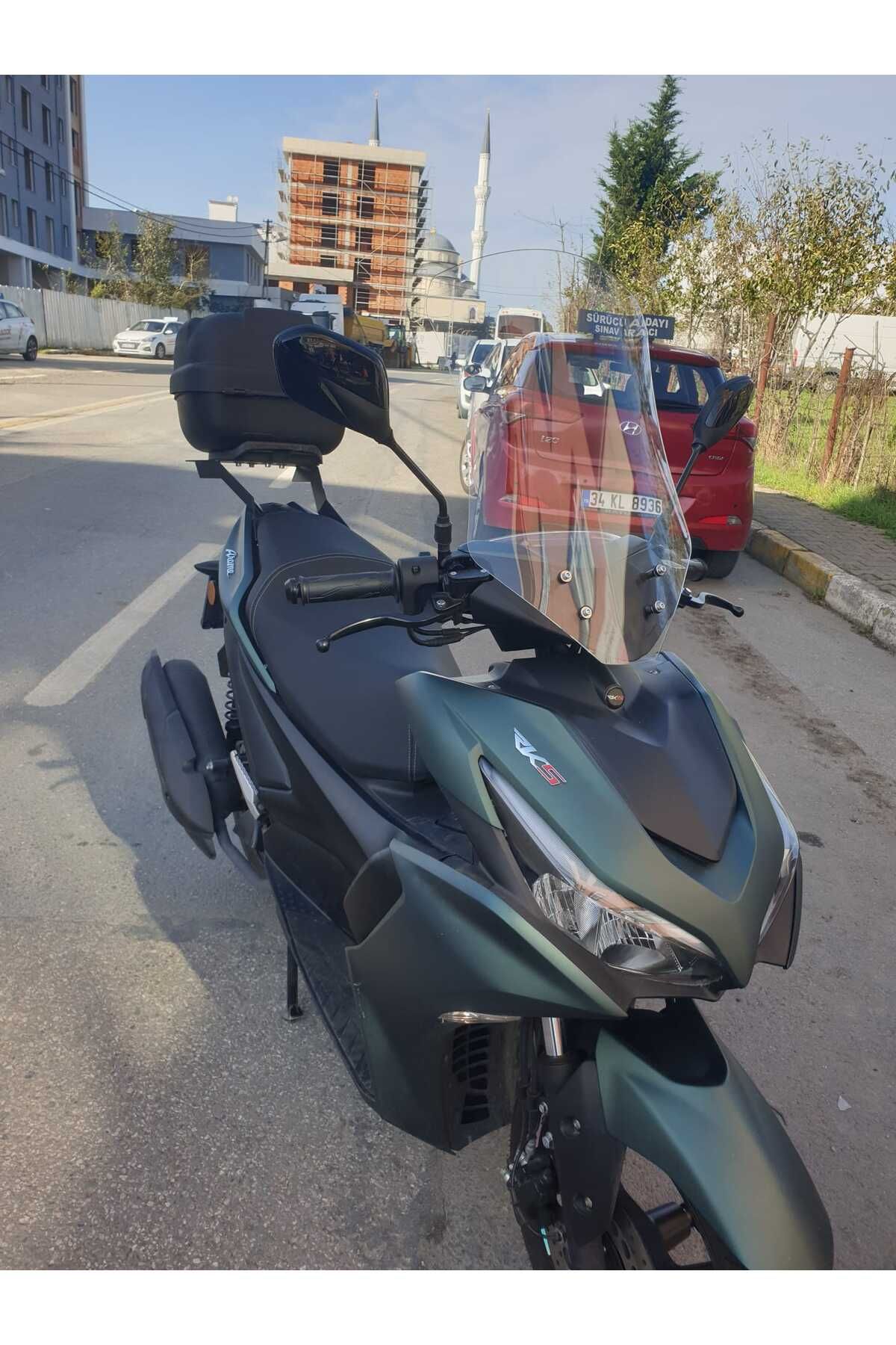 RKS Arome 125 Siperlik Ön Cam 2023-2025 Model 54cm Siyah Renkli