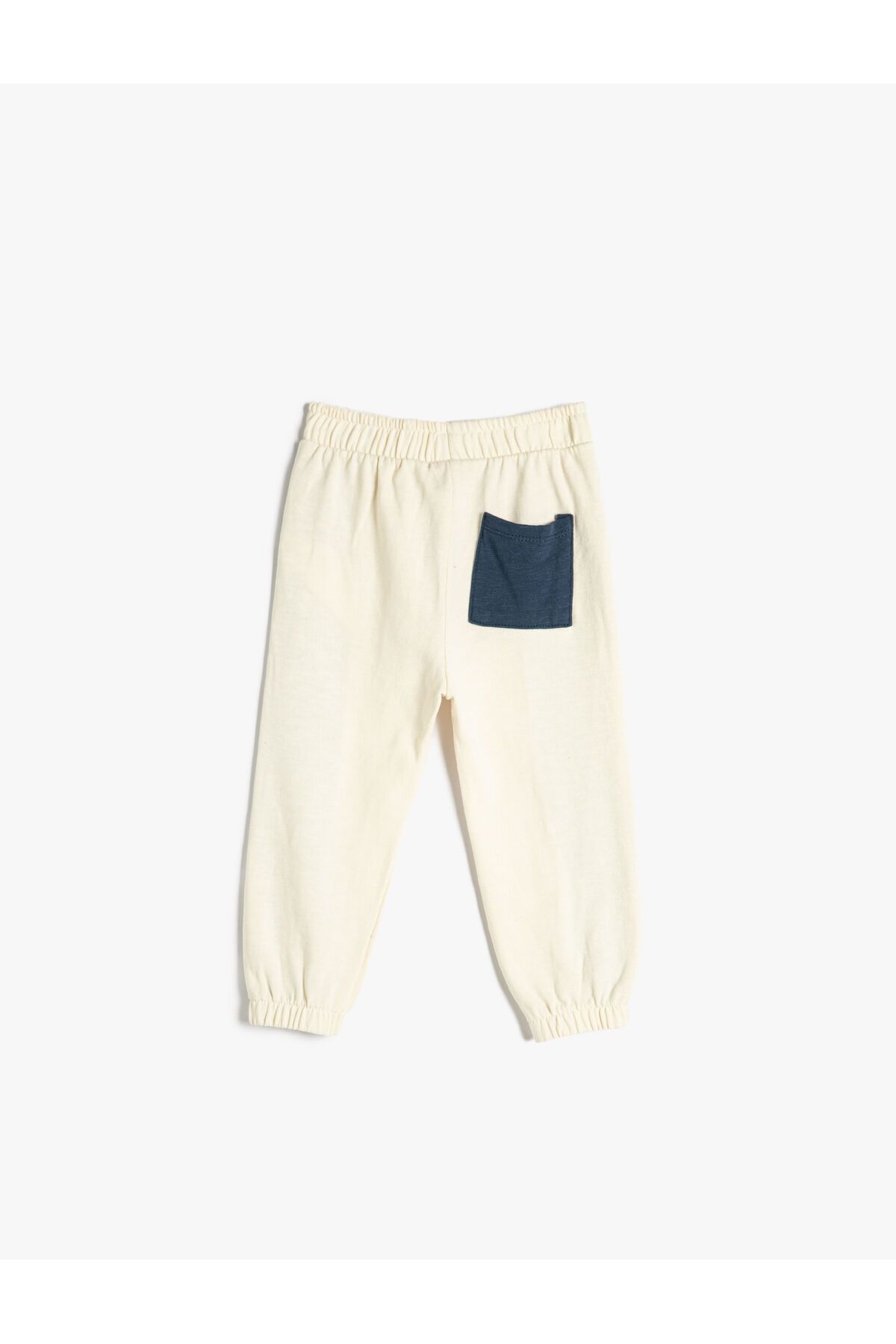 Koton-Cotton Raised Color-Blocking Jogger Sweatpants with Tie-Up Waist 2