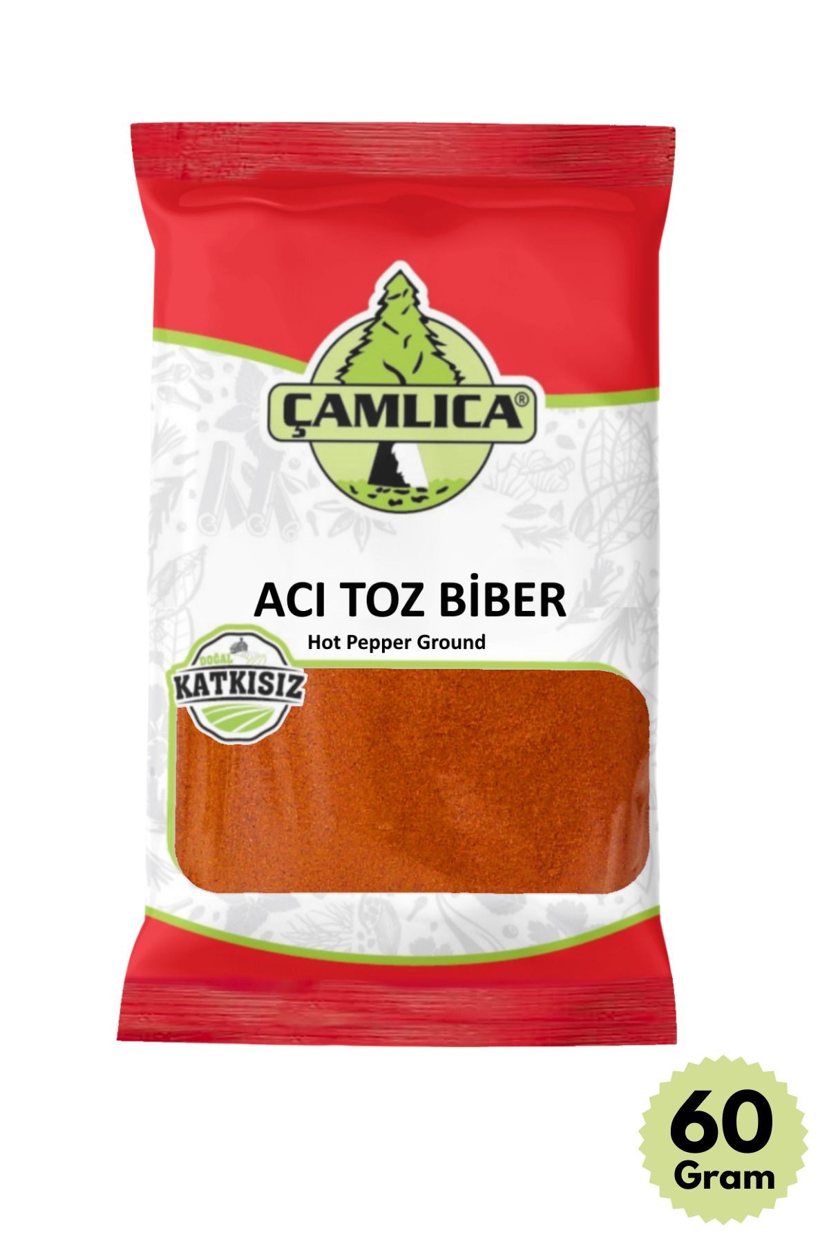 Çamlıca Baharat Acı Kırmızı Toz Biber 60 Gr.