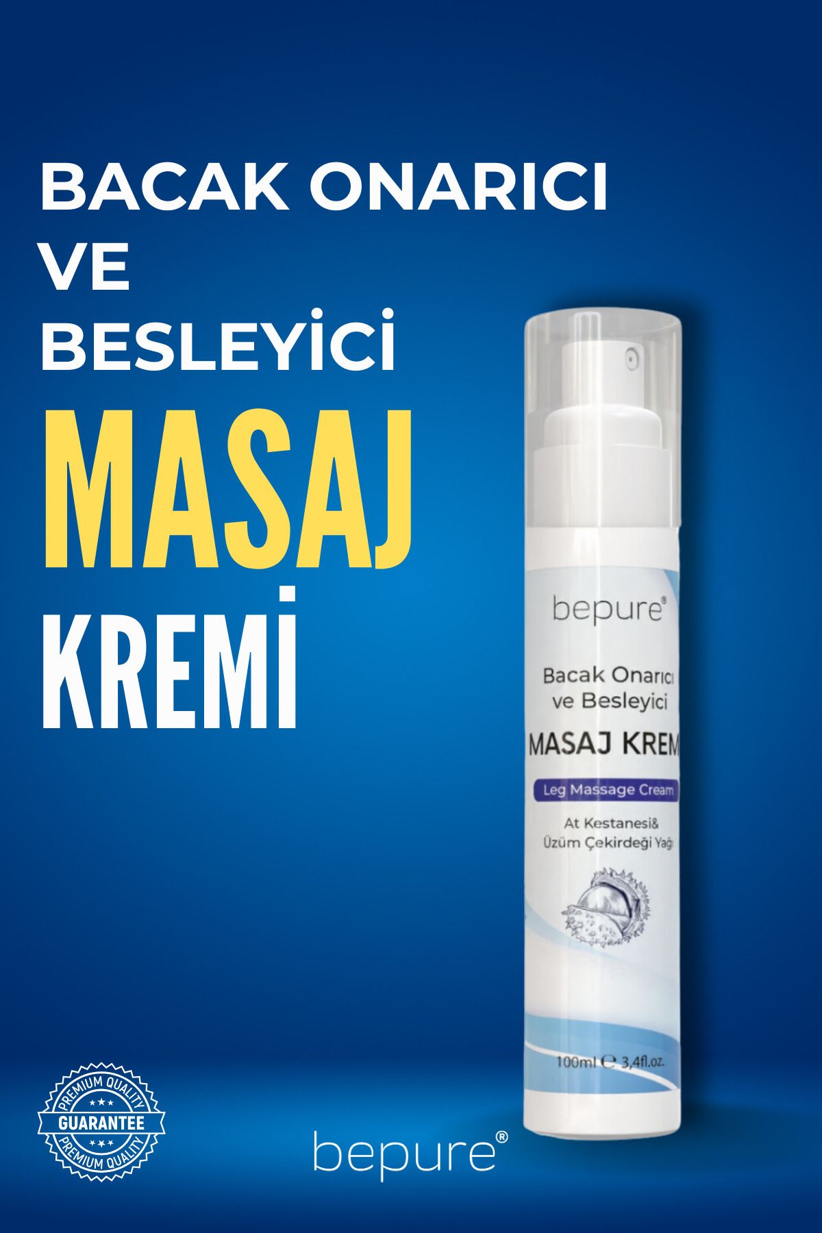 کرم ماساژ کرمی بهبود HEP برای منطقه واریز و مغذی 100 میل Bepure